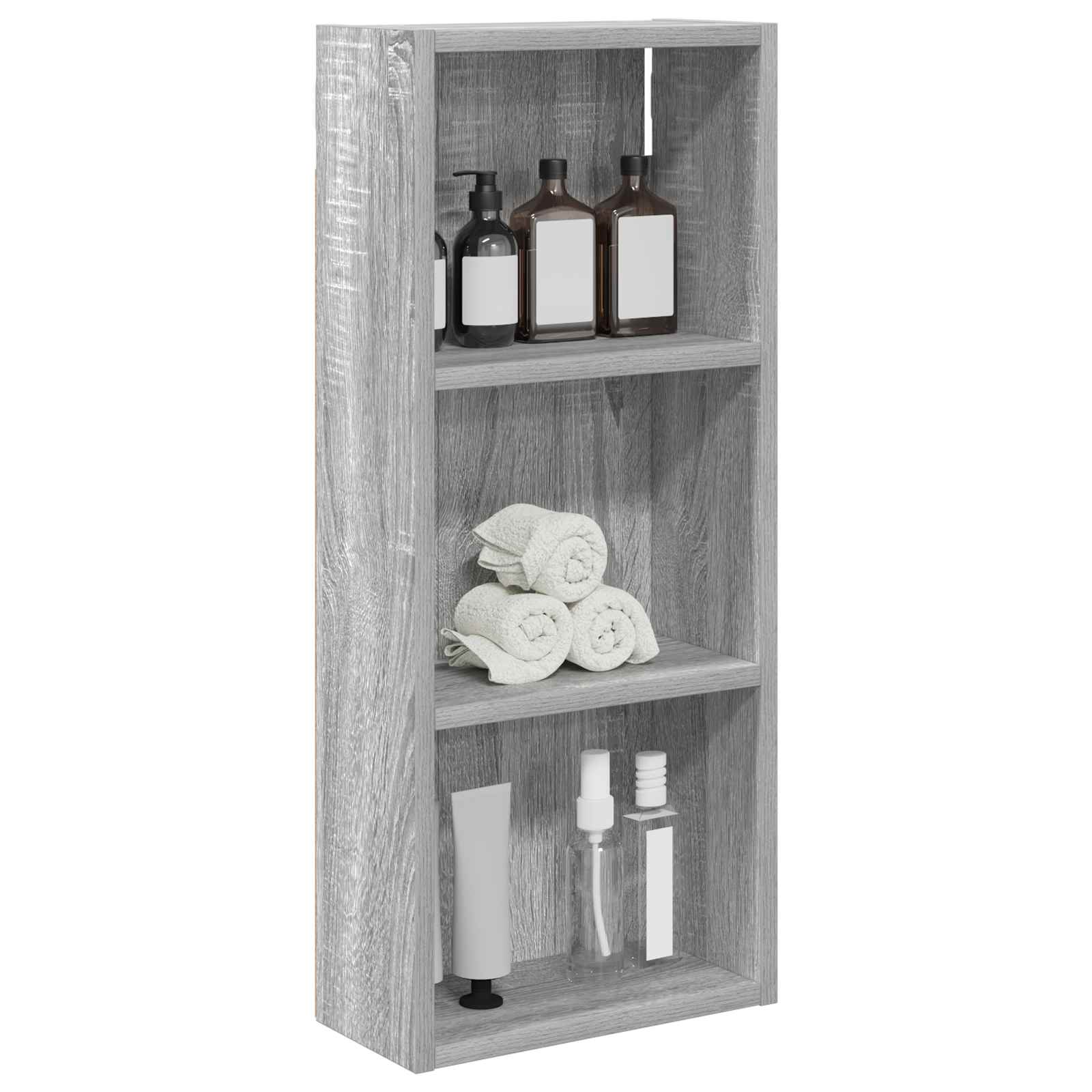 Badkamer wandkast met plank Grijze Sonoma 30 x 14 x 70 cm is nu te koop bij PeponiXL, paradijselijk wonen!