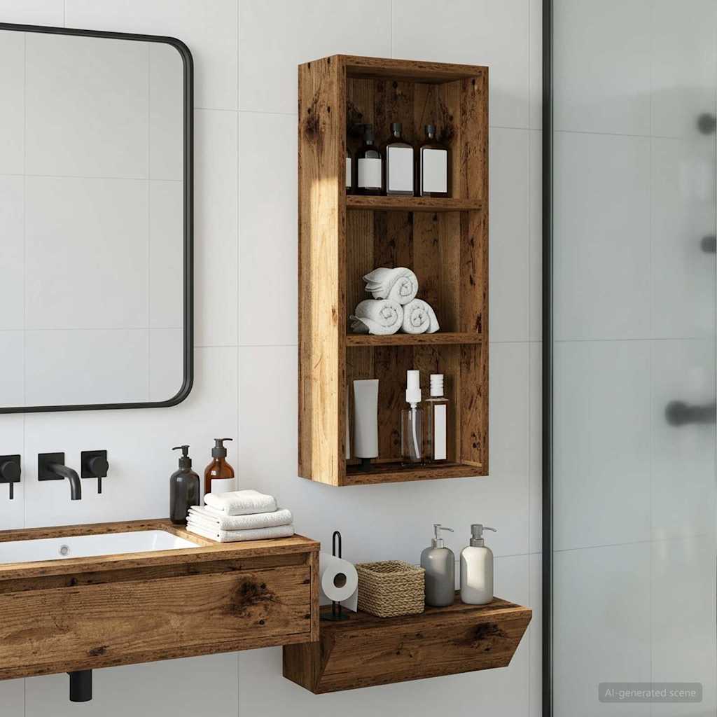 Badkamer wandkast Oudhout 30 x 14 x 70 cm Geconstrueerd hout is nu te koop bij PeponiXL, paradijselijk wonen!
