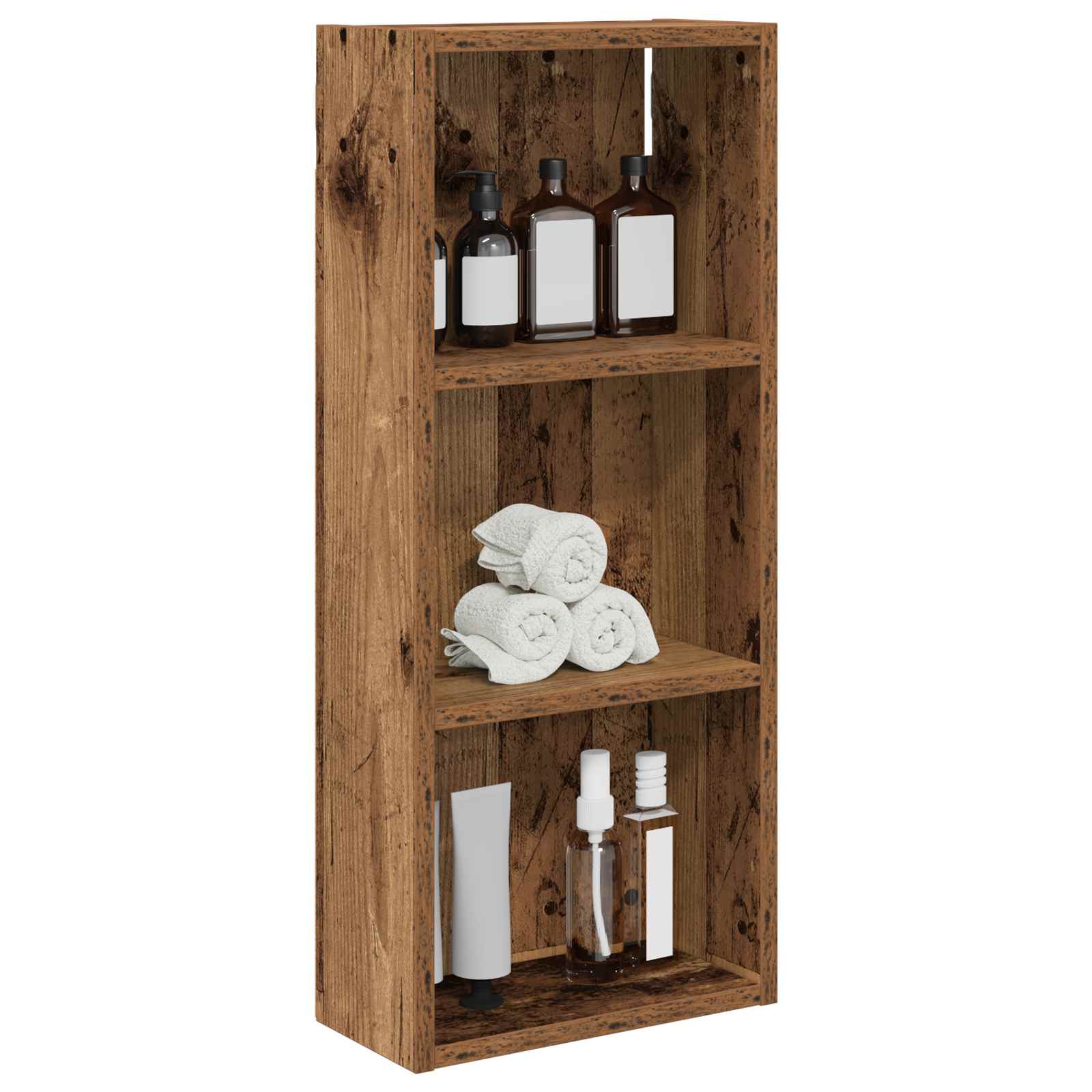Badkamer wandkast Oudhout 30 x 14 x 70 cm Geconstrueerd hout is nu te koop bij PeponiXL, paradijselijk wonen!
