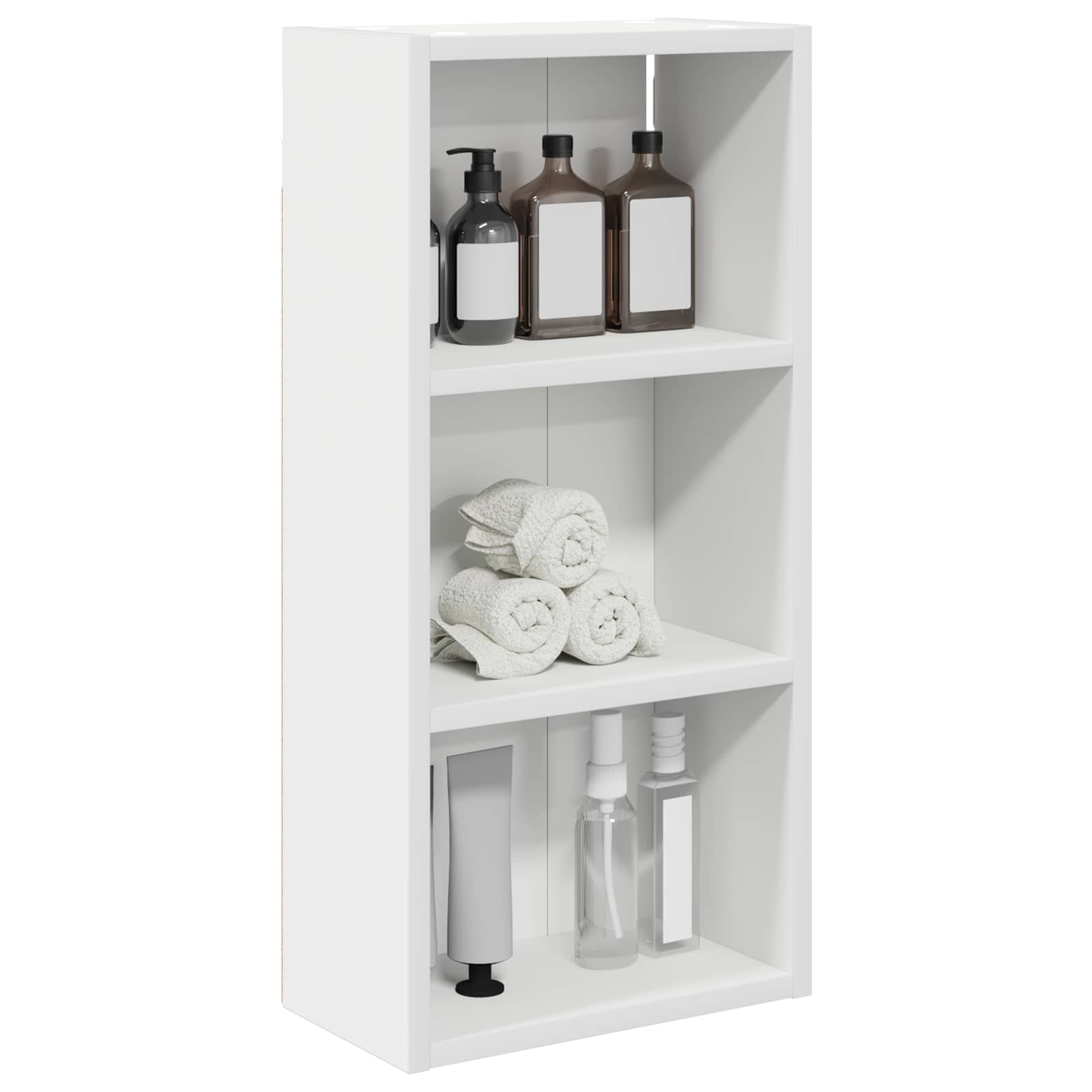 Badkamer wandkast Wit 30 x 16 x 62,5 cm Geconstrueerd hout is nu te koop bij PeponiXL, paradijselijk wonen!