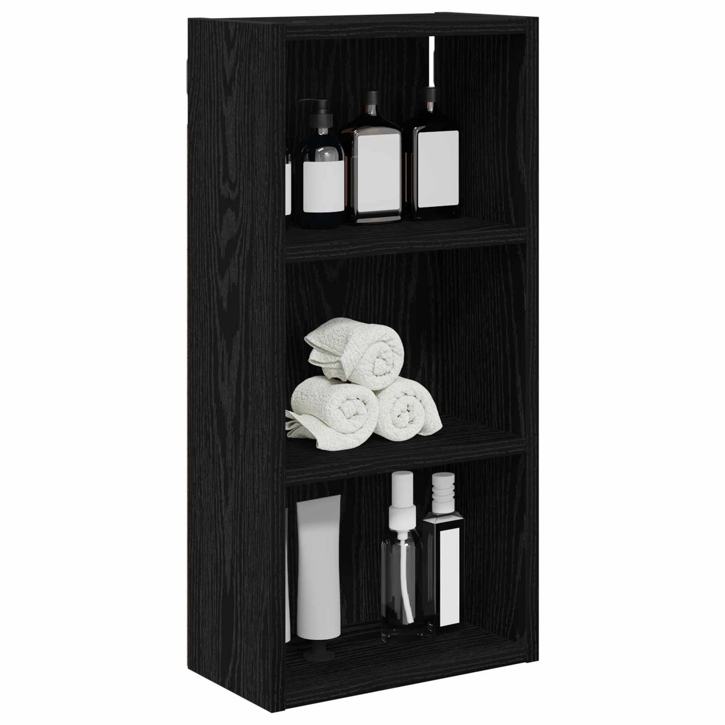 Badkamer wandkast met plank Zwarte Eik 30 x 16 x 62,5 cm is nu te koop bij PeponiXL, paradijselijk wonen!