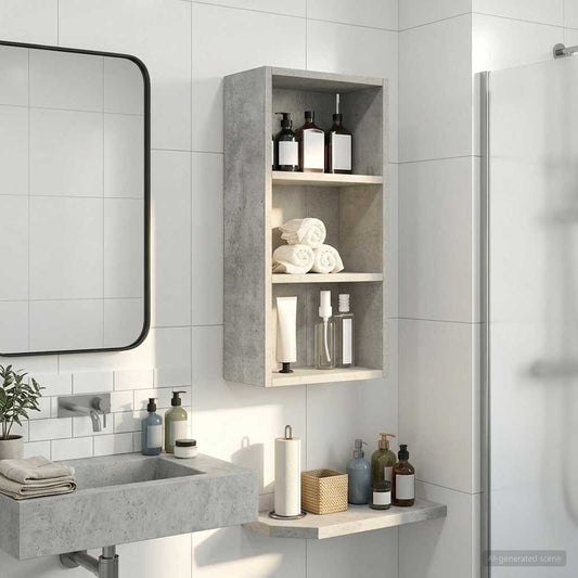 Badkamer wandkast met plank Beton Grijs 30 x 16 x 62,5 cm is nu te koop bij PeponiXL, paradijselijk wonen!