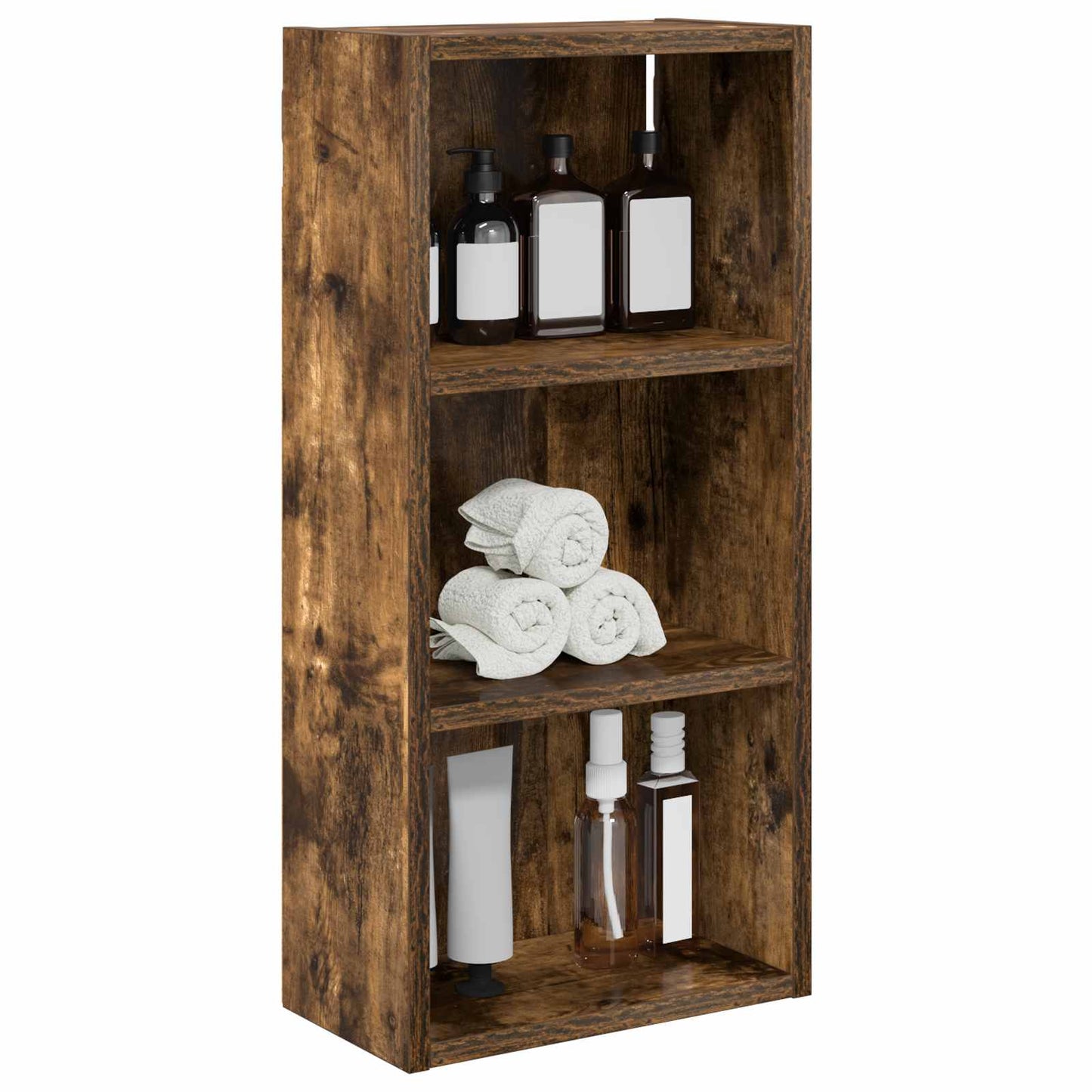 Badkamer wandkast met plank Gerookte Eik 30 x 16 x 62,5 cm is nu te koop bij PeponiXL, paradijselijk wonen!