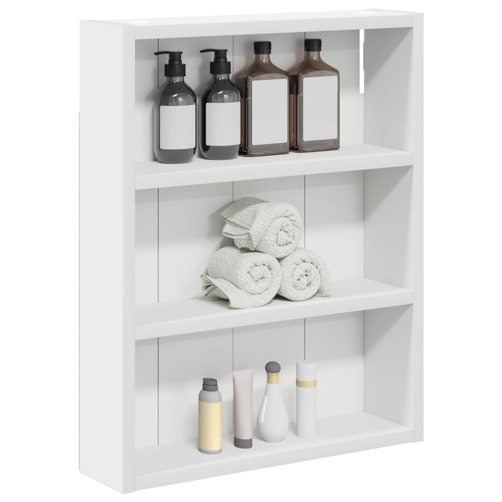 Badkamer wandkast Wit 40 x 10 x 50 cm Geconstrueerd hout is nu te koop bij PeponiXL, paradijselijk wonen!