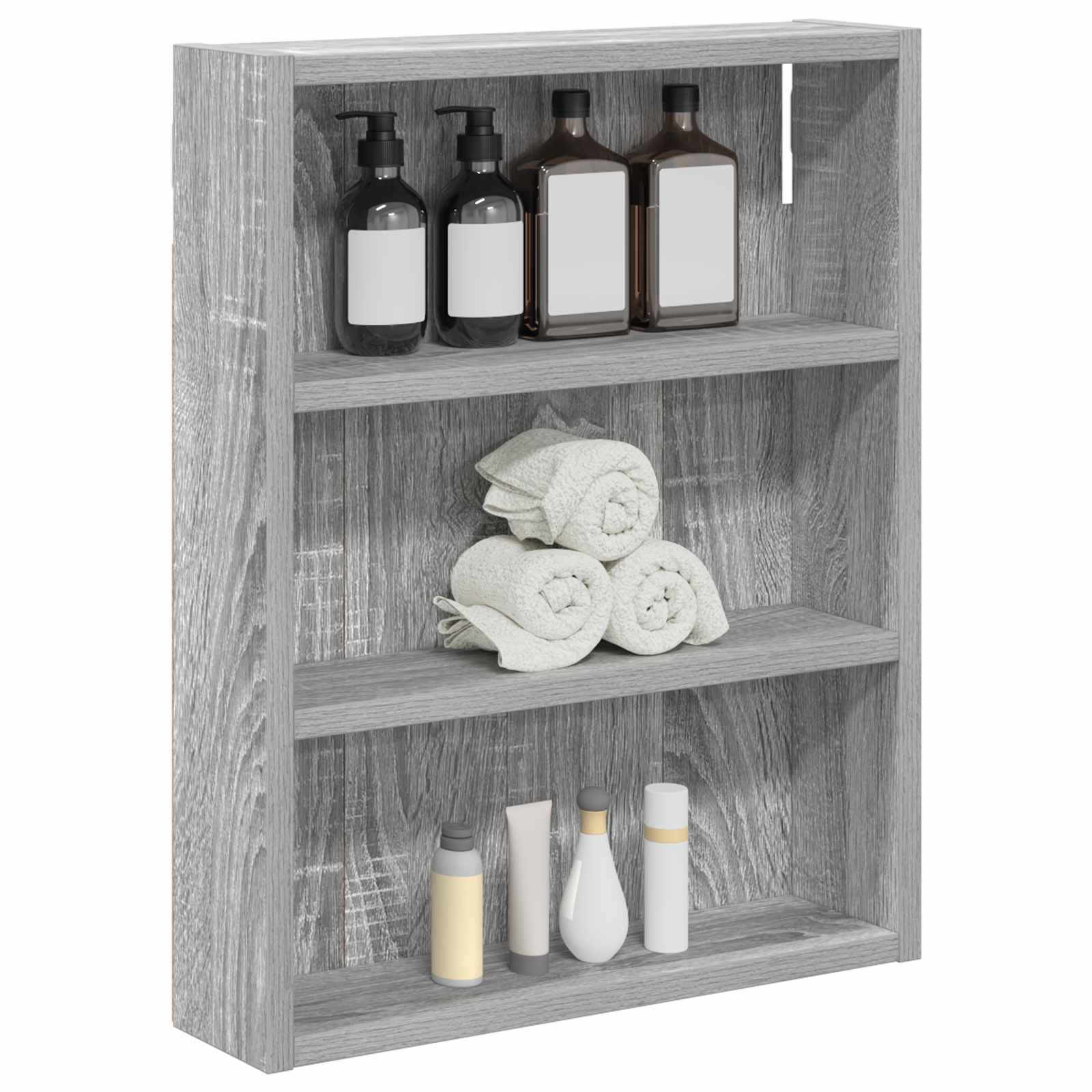 Badkamer wandkast met plank Grijze Sonoma 40 x 10 x 50 cm is nu te koop bij PeponiXL, paradijselijk wonen!