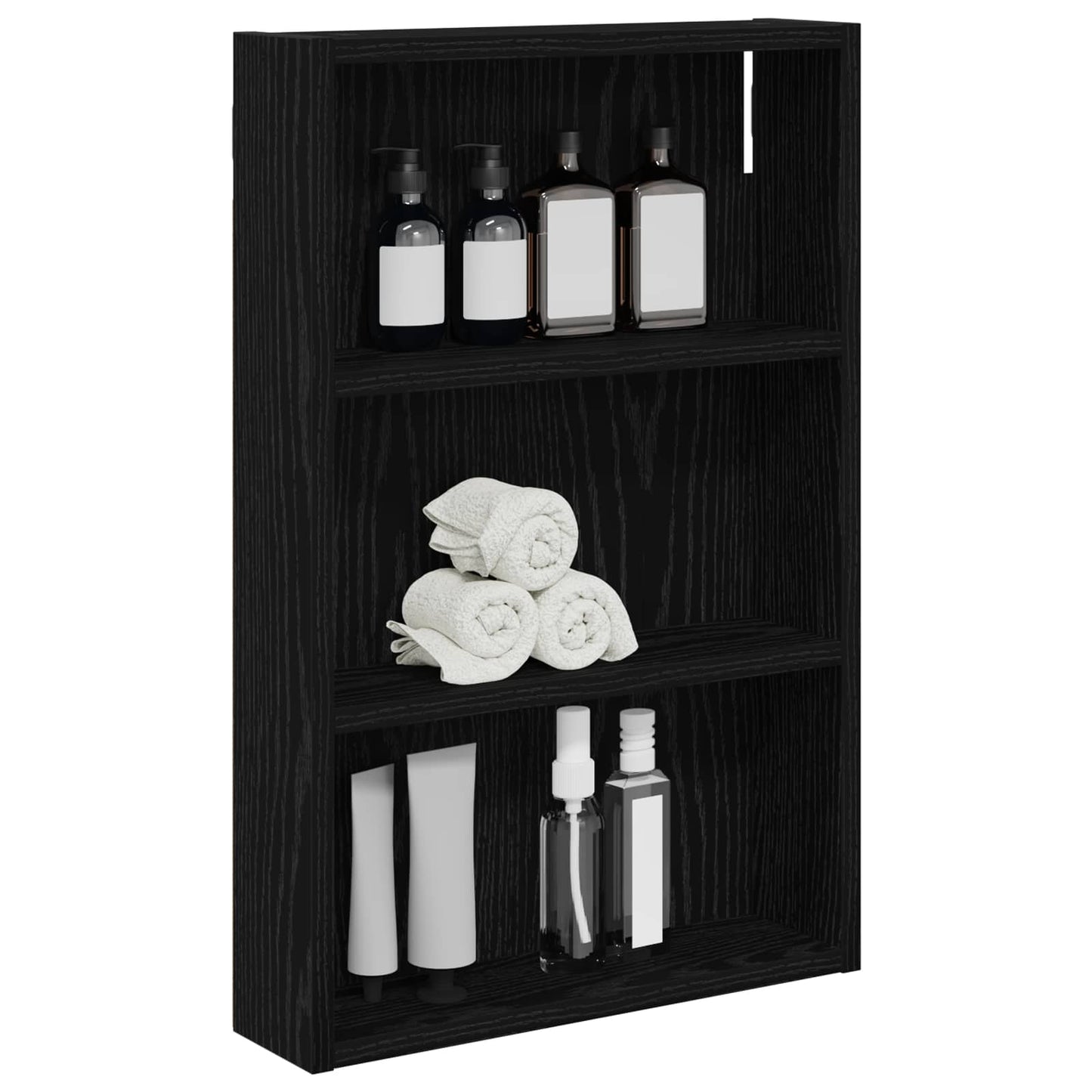 Badkamer wandkast met plank Zwarte Eik 40 x 10 x 60,5 cm is nu te koop bij PeponiXL, paradijselijk wonen!
