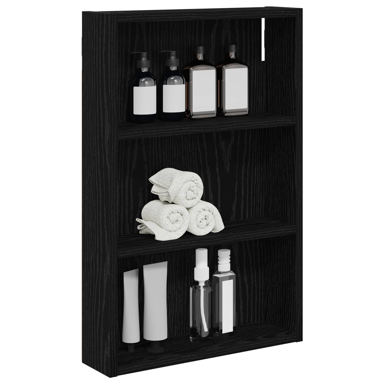 Badkamer wandkast met plank Zwarte Eik 40 x 10 x 60,5 cm is nu te koop bij PeponiXL, paradijselijk wonen!