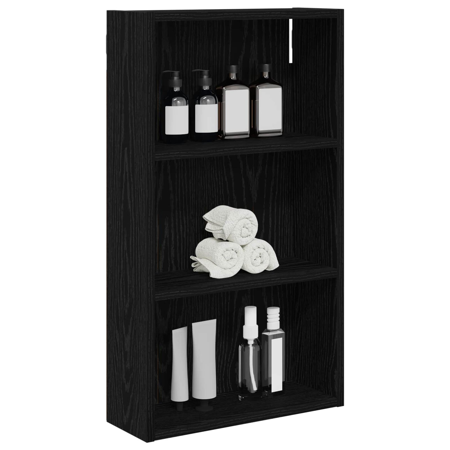 Badkamer wandkast Zwarte Eik 40 x 14 x 70 cm Geconstrueerd hout is nu te koop bij PeponiXL, paradijselijk wonen!