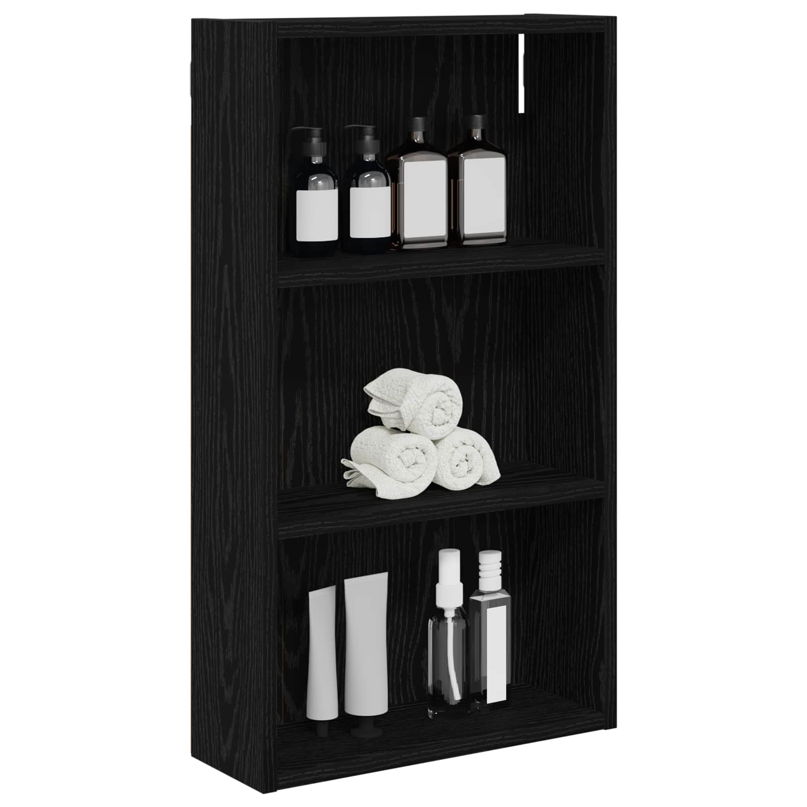 Badkamer wandkast Zwarte Eik 40 x 14 x 70 cm Geconstrueerd hout is nu te koop bij PeponiXL, paradijselijk wonen!