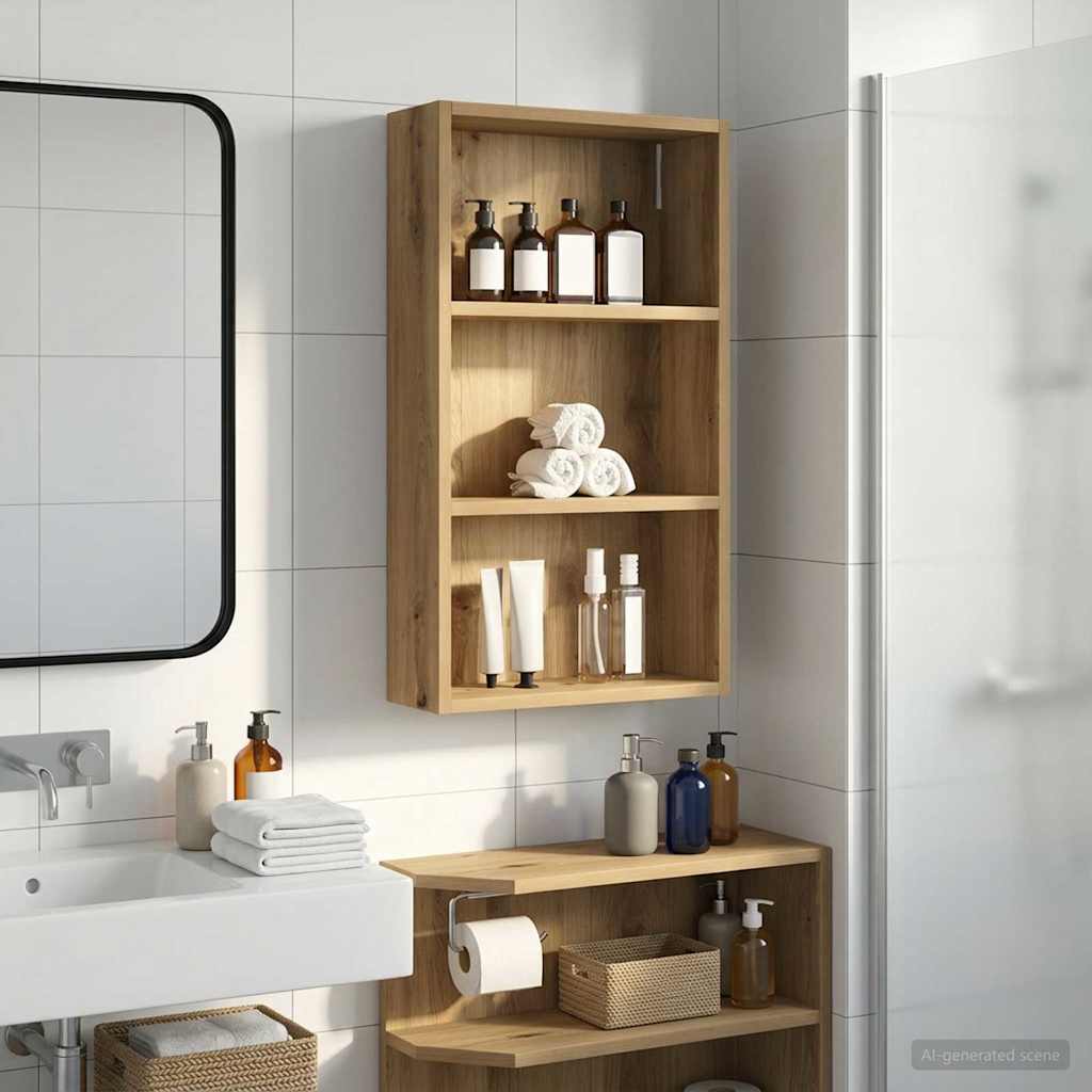 Badkamer wandkast met plank Ambachtelijk eiken 40 x 14 x 70 cm is nu te koop bij PeponiXL, paradijselijk wonen!