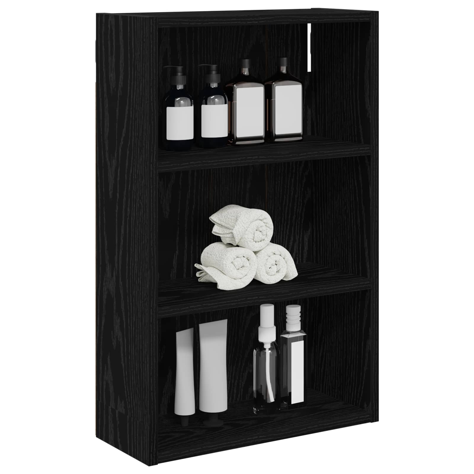 Badkamer wandkast met plank Zwarte Eik 40 x 16 x 62,5 cm is nu te koop bij PeponiXL, paradijselijk wonen!