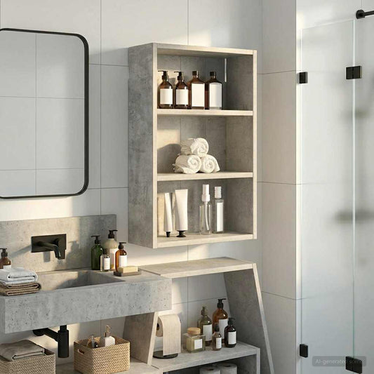 Badkamer wandkast met plank Beton Grijs 40 x 16 x 62,5 cm is nu te koop bij PeponiXL, paradijselijk wonen!
