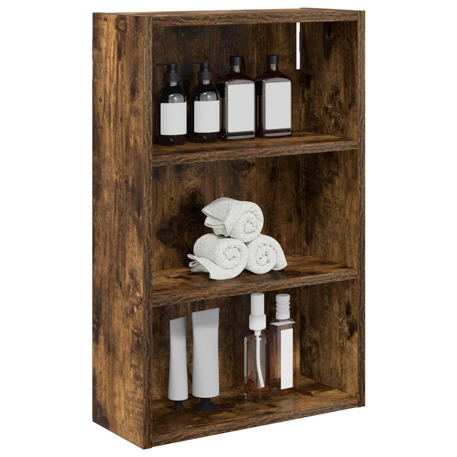 Badkamer wandkast met plank Gerookte Eik 40 x 16 x 62,5 cm is nu te koop bij PeponiXL, paradijselijk wonen!