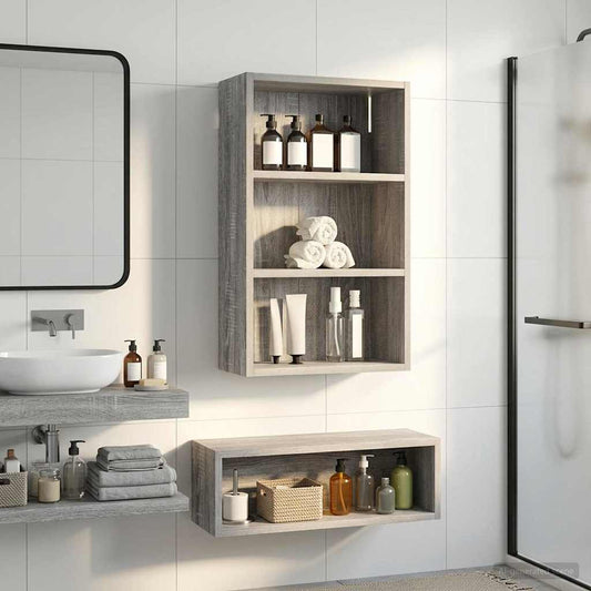 Badkamer wandkast met plank Grijze Sonoma 40 x 16 x 62,5 cm is nu te koop bij PeponiXL, paradijselijk wonen!