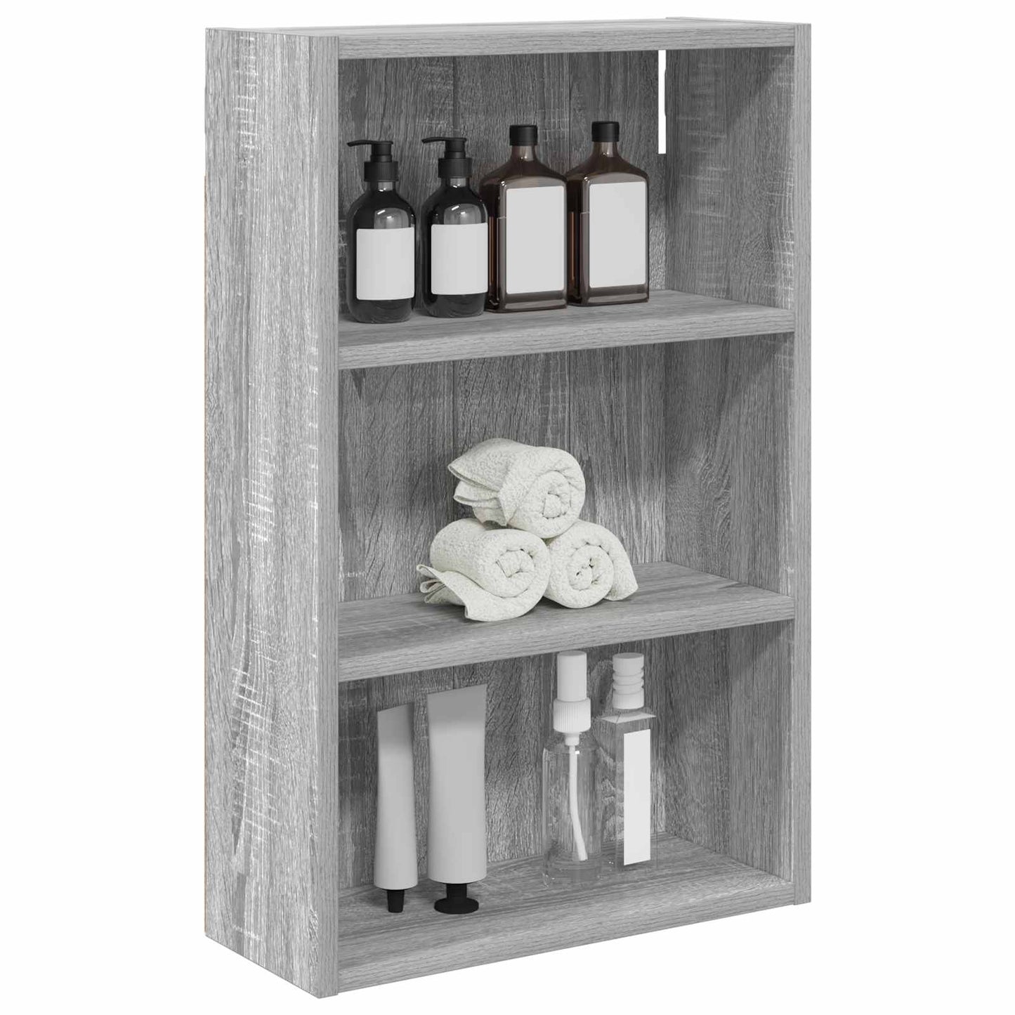 Badkamer wandkast met plank Grijze Sonoma 40 x 16 x 62,5 cm is nu te koop bij PeponiXL, paradijselijk wonen!