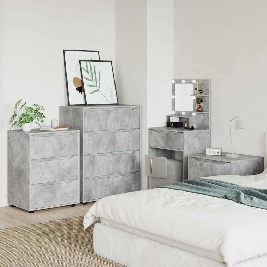 Opslagkasten 2 pcs Beton Grijs 80 x 48 x 105 cm Bewerkt hout is nu te koop bij PeponiXL, paradijselijk wonen!