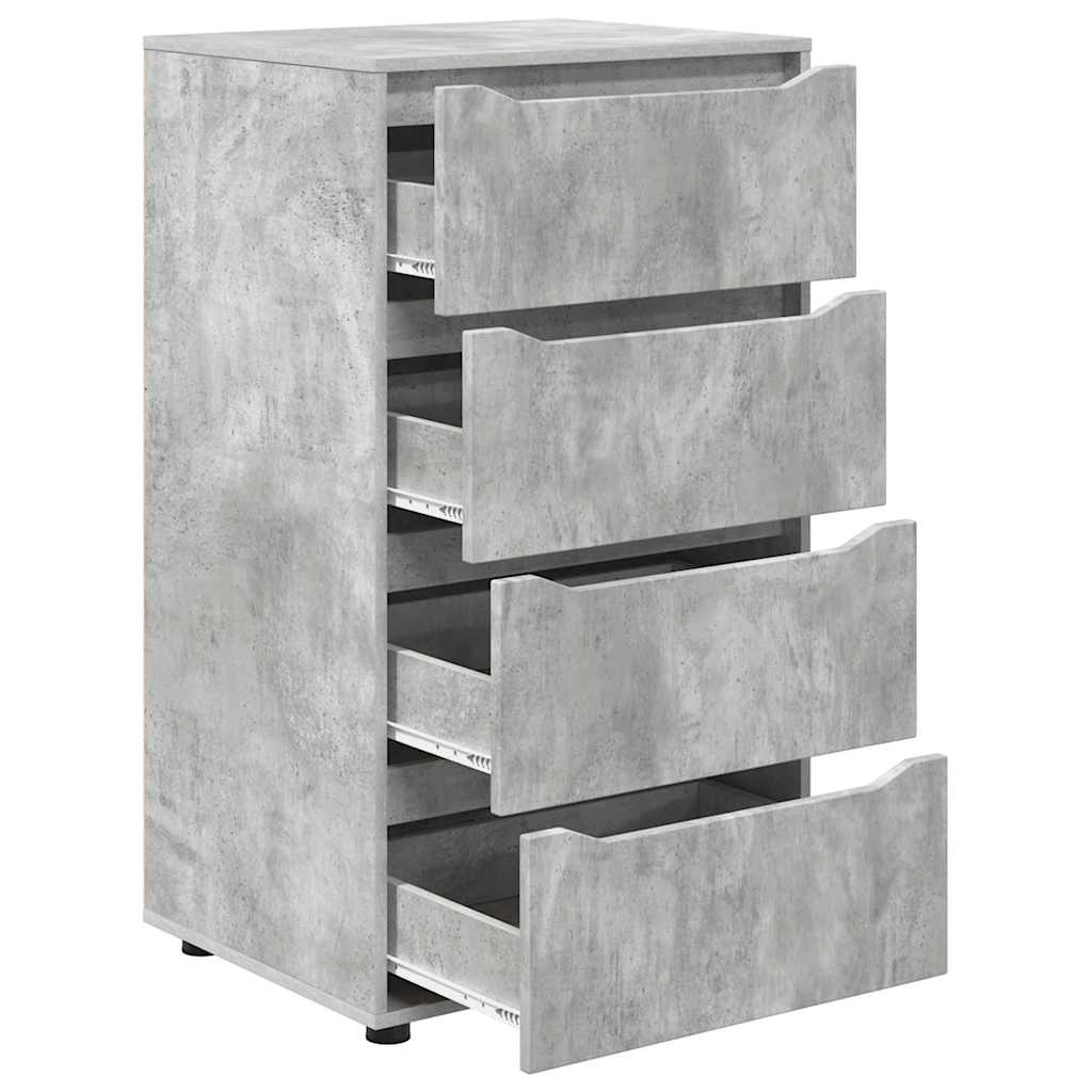 Opslagkasten 2 pcs Beton Grijs 60 x 48 x 105 cm Bewerkt hout is nu te koop bij PeponiXL, paradijselijk wonen!
