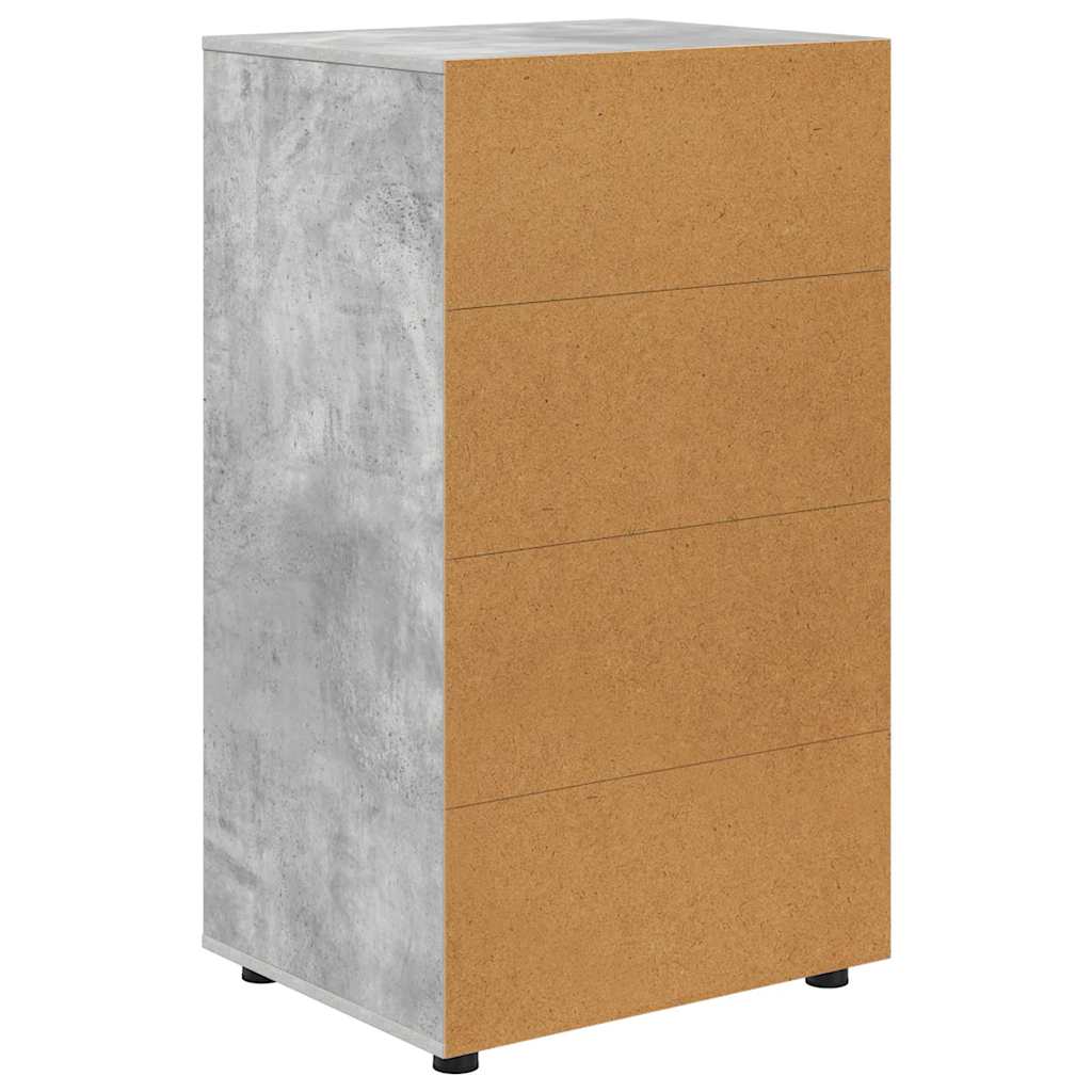 Opslagkasten 2 pcs Beton Grijs 60 x 48 x 105 cm Bewerkt hout is nu te koop bij PeponiXL, paradijselijk wonen!