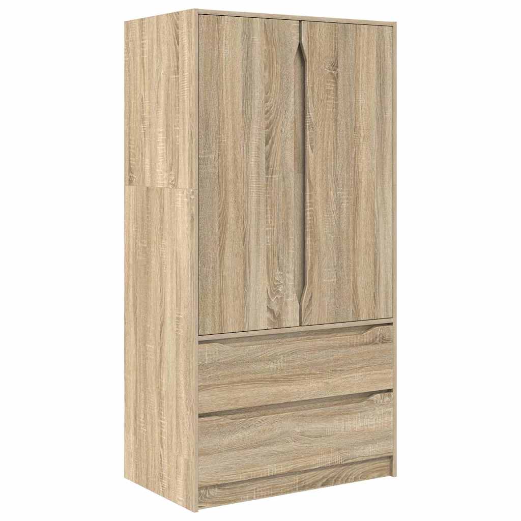 Kledingkast Sonoma Eiken 79,5 x 49 x 156 cm Geconstrueerd hout is nu te koop bij PeponiXL, paradijselijk wonen!