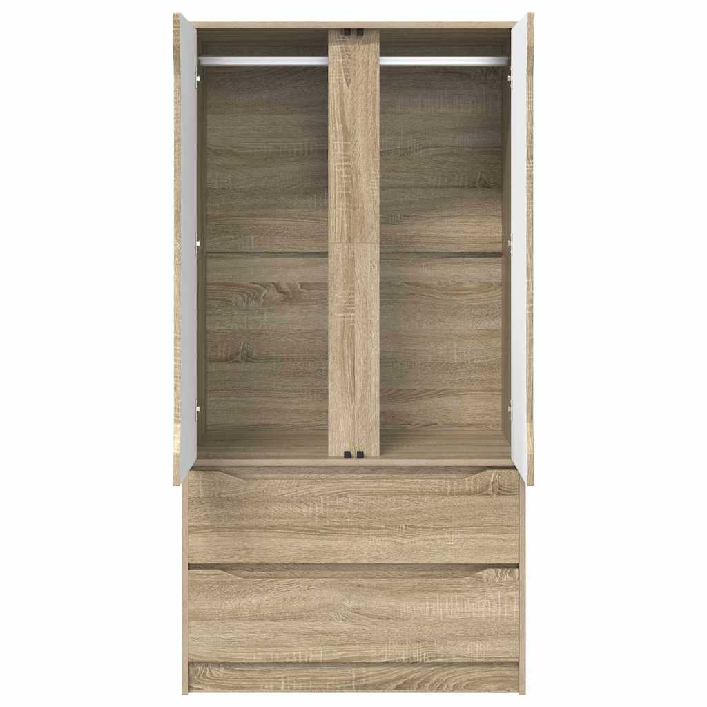 Kledingkast Sonoma Eiken 79,5 x 49 x 156 cm Geconstrueerd hout is nu te koop bij PeponiXL, paradijselijk wonen!