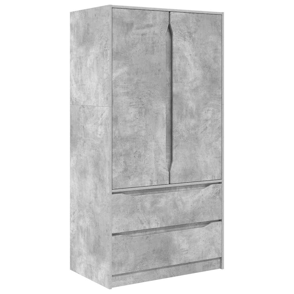 Badkamer Kast Beton Grijs 79,5 x 49 x 156 cm Bewerkt hout is nu te koop bij PeponiXL, paradijselijk wonen!