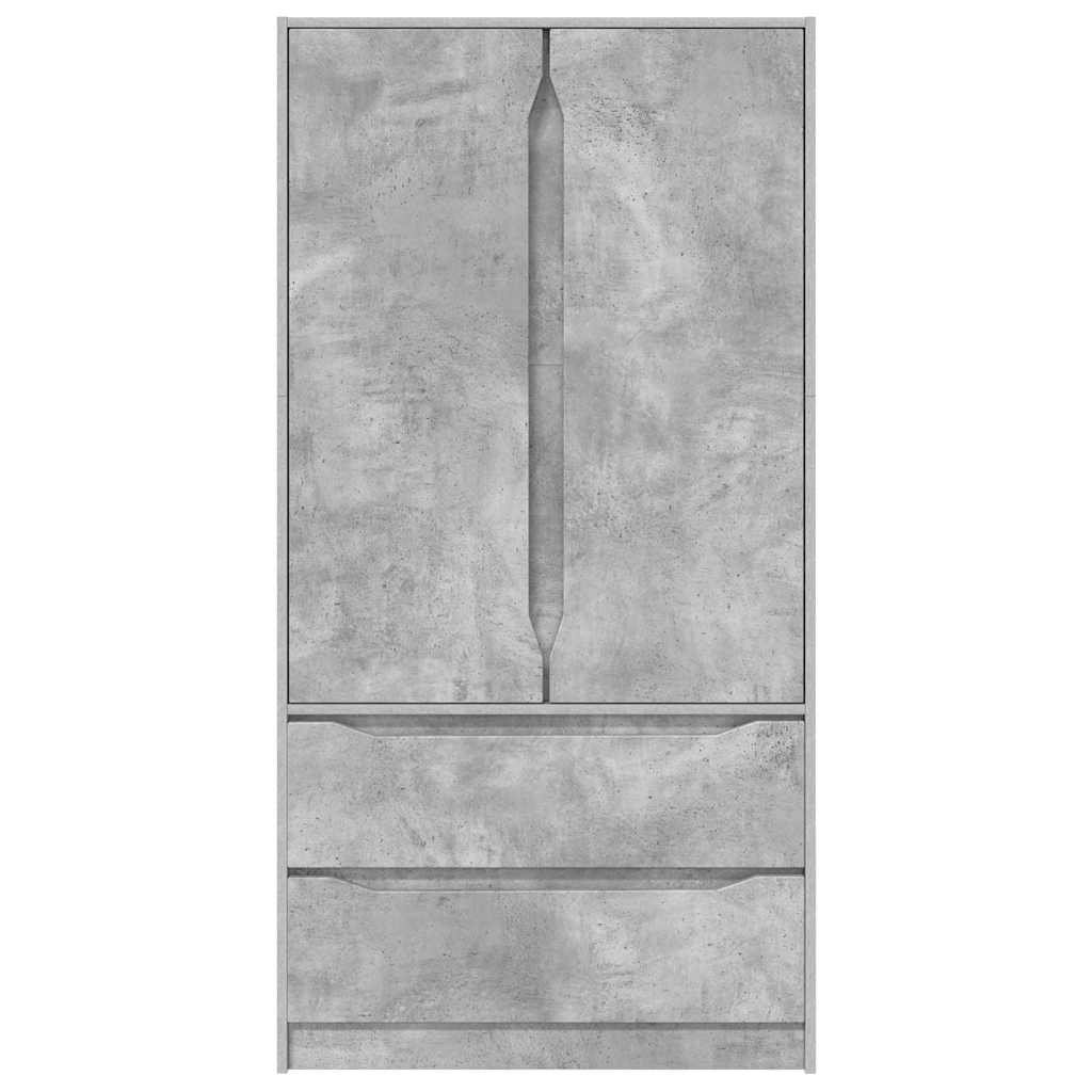 Badkamer Kast Beton Grijs 79,5 x 49 x 156 cm Bewerkt hout is nu te koop bij PeponiXL, paradijselijk wonen!