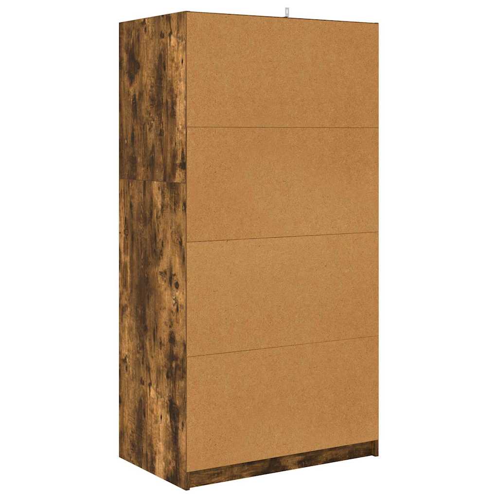 Kledingkast Gerookte Eik 79,5 x 49 x 156 cm Geconstrueerd hout is nu te koop bij PeponiXL, paradijselijk wonen!