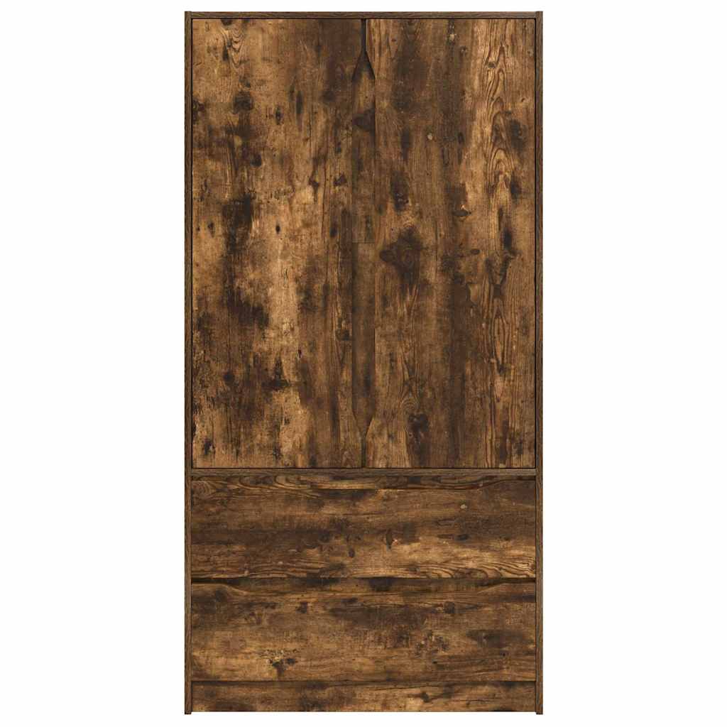 Kledingkast Gerookte Eik 79,5 x 49 x 156 cm Geconstrueerd hout is nu te koop bij PeponiXL, paradijselijk wonen!