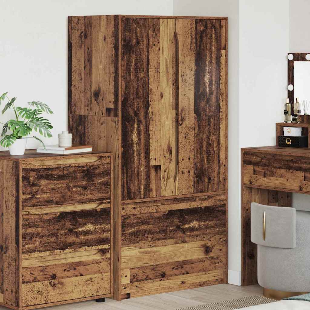 Kledingkast Oudhout 79,5 x 49 x 156 cm Geconstrueerd hout is nu te koop bij PeponiXL, paradijselijk wonen!