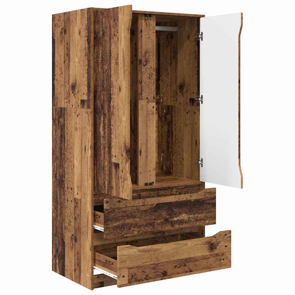 Kledingkast Oudhout 79,5 x 49 x 156 cm Geconstrueerd hout is nu te koop bij PeponiXL, paradijselijk wonen!