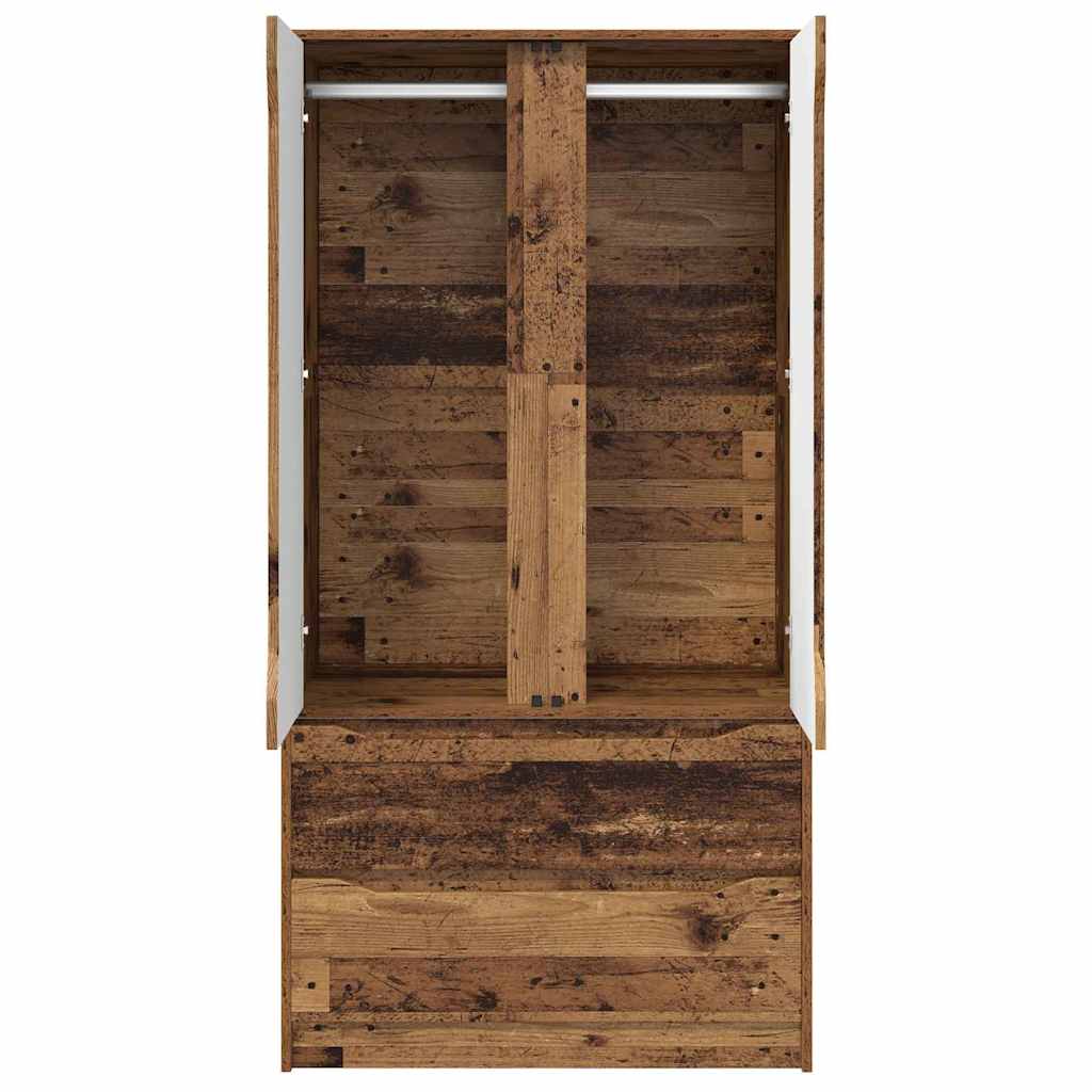 Kledingkast Oudhout 79,5 x 49 x 156 cm Geconstrueerd hout is nu te koop bij PeponiXL, paradijselijk wonen!