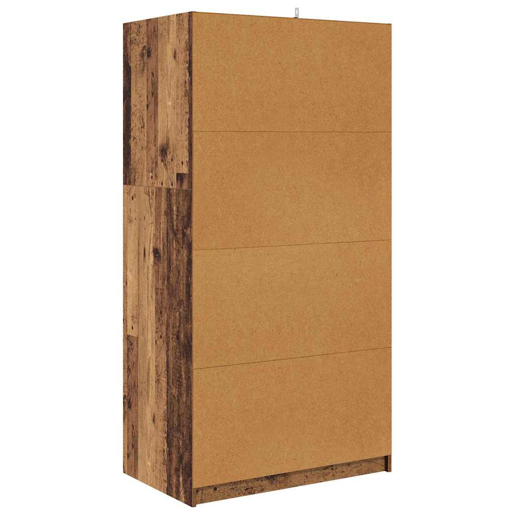 Kledingkast Oudhout 79,5 x 49 x 156 cm Geconstrueerd hout is nu te koop bij PeponiXL, paradijselijk wonen!