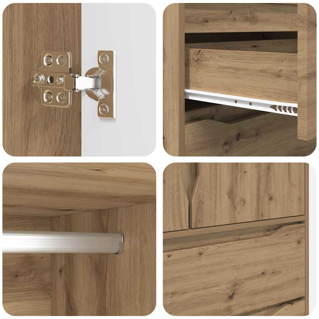 Kledingkast Artisan Eik 79,5 x 49 x 156 cm Geconstrueerd hout is nu te koop bij PeponiXL, paradijselijk wonen!