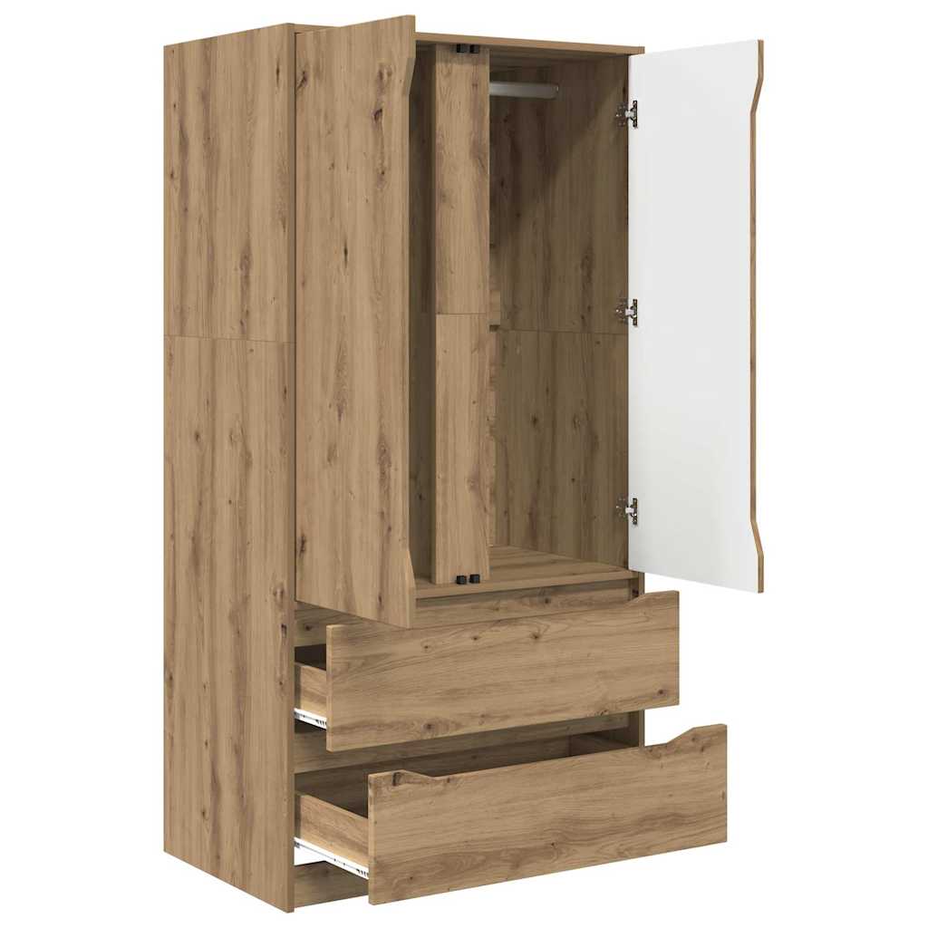 Kledingkast Artisan Eik 79,5 x 49 x 156 cm Geconstrueerd hout is nu te koop bij PeponiXL, paradijselijk wonen!