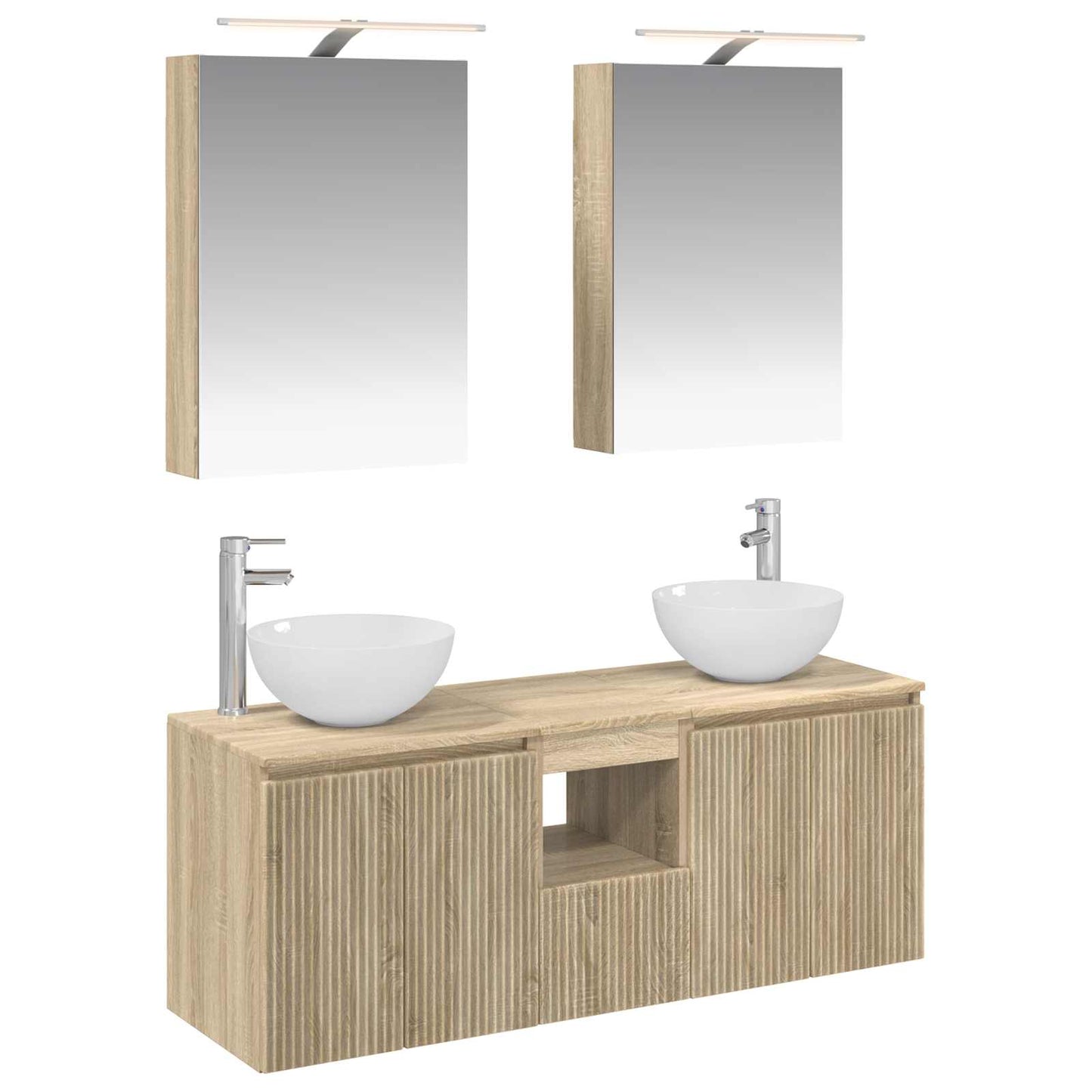 Badkamerkastenset 5 pcs Sonoma Eiken 50 x 14,5 x 70 cm