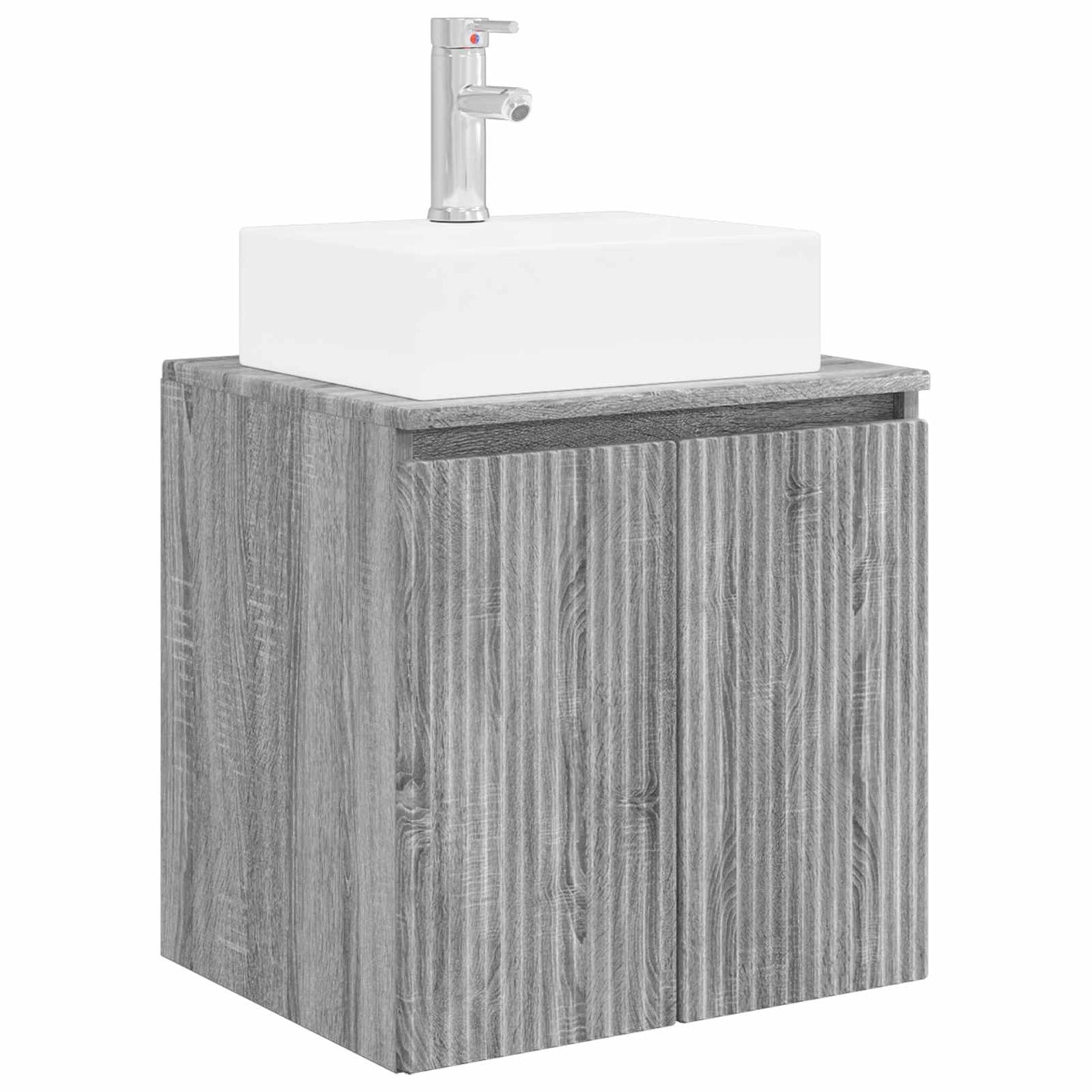 Badkamerkastenset 5 pcs Grijs Sonoma Bewerkt hout