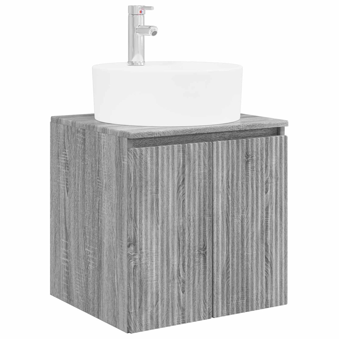 Badkamerkastenset 5 pcs Grijs Sonoma Bewerkt hout