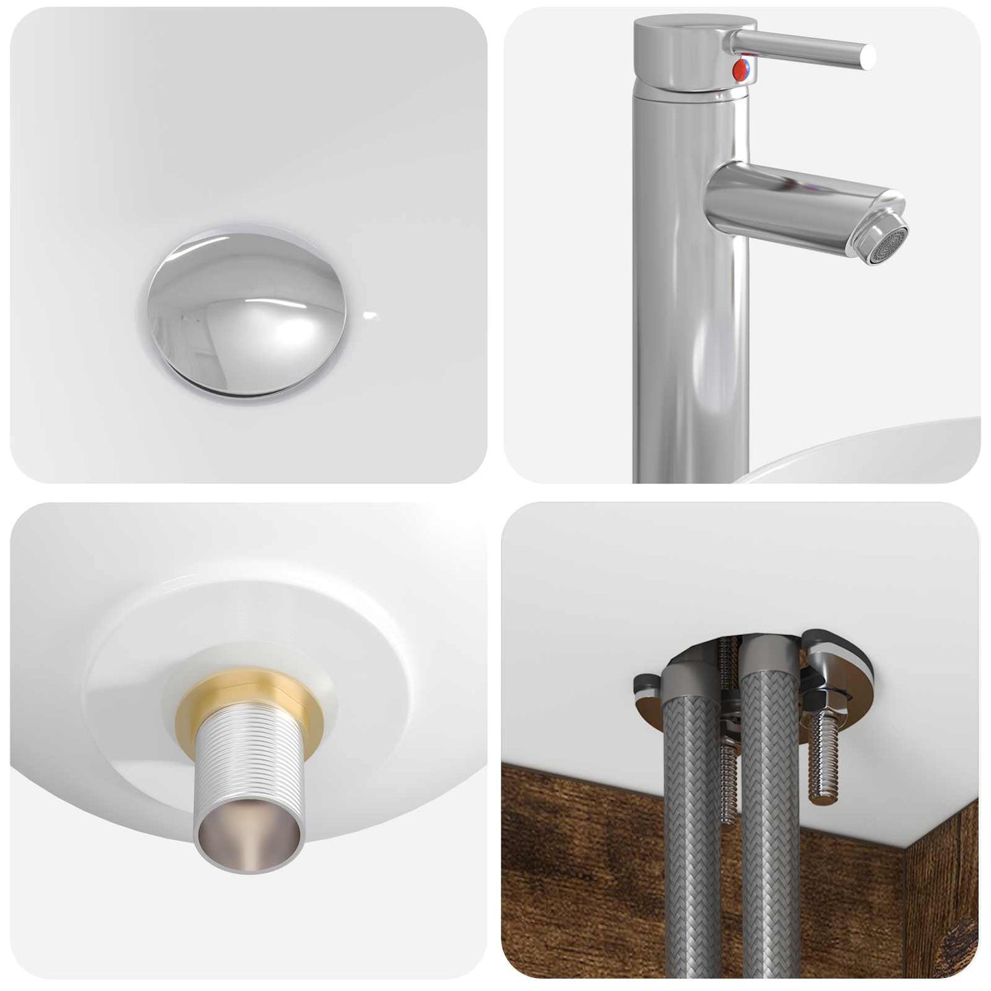 Badkamerkastenset 5 pcs Gerookt eiken Bewerkt hout