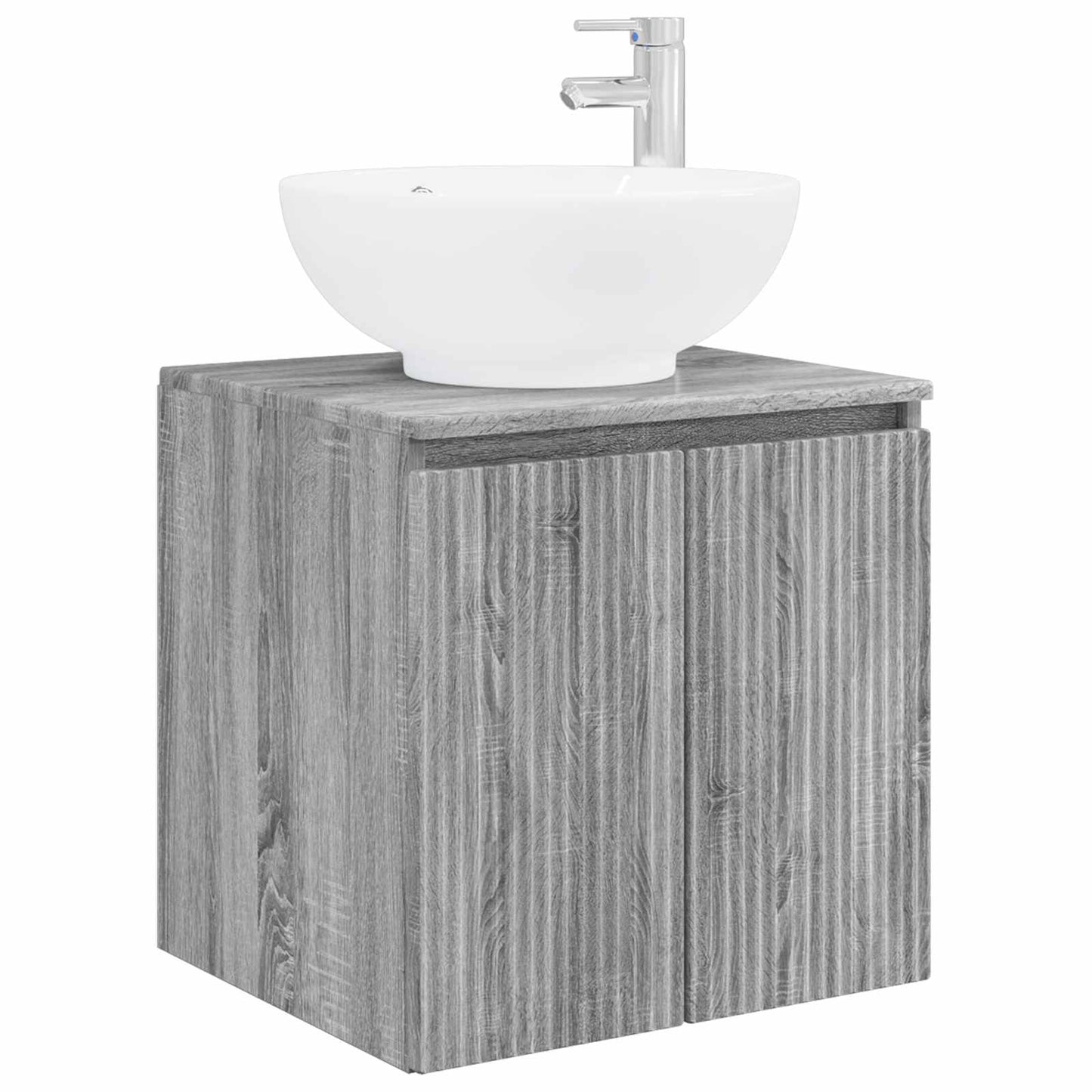 Badkamerkastenset 5 pcs Grijs Sonoma Bewerkt hout