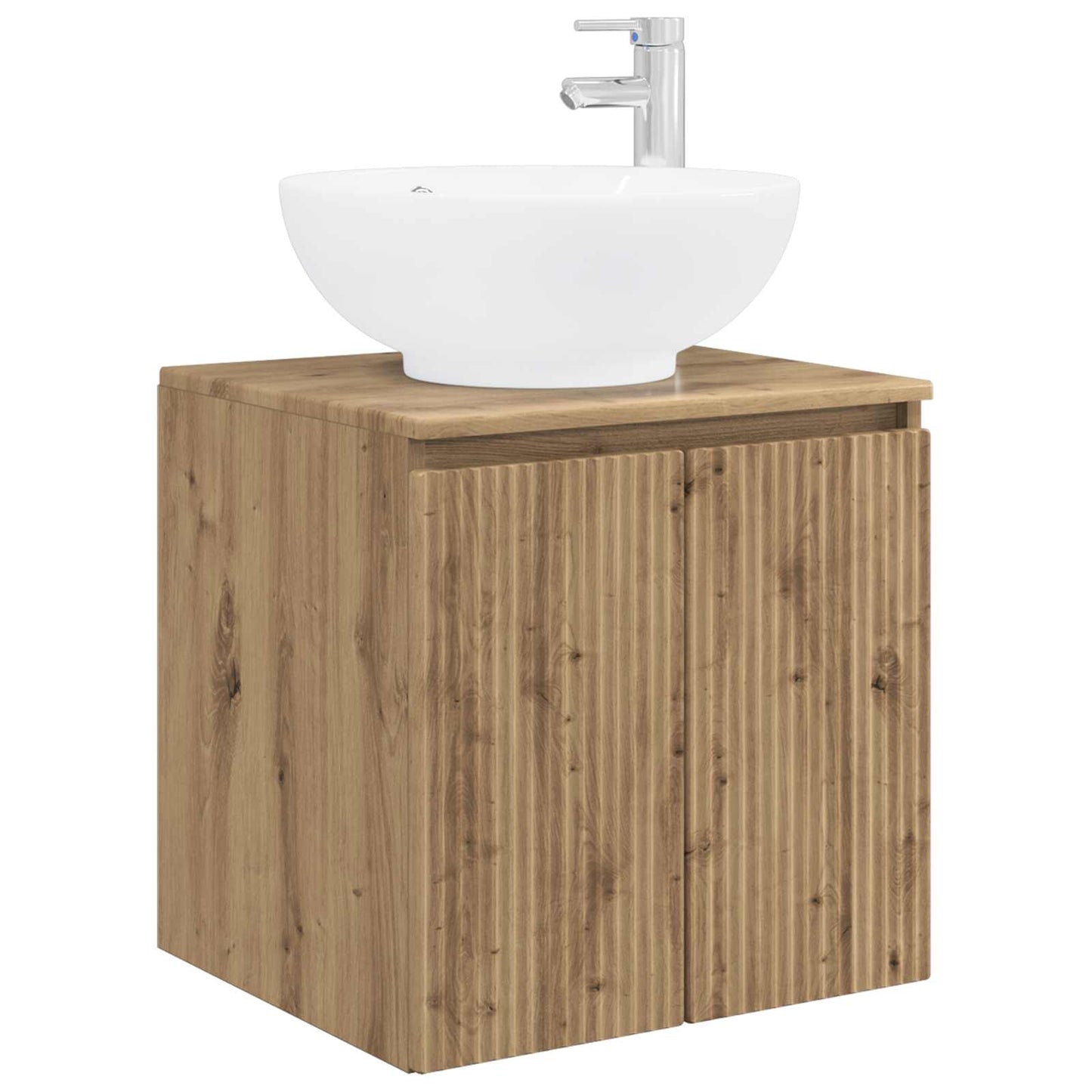 Badkamerkastenset 5 pcs Artisanaal eiken Bewerkt hout