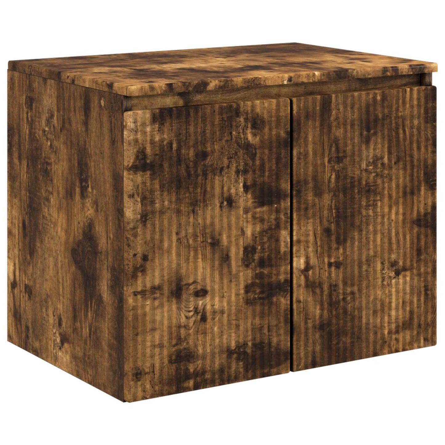 Badkamerkastenset 5 pcs Gerookt eiken Bewerkt hout