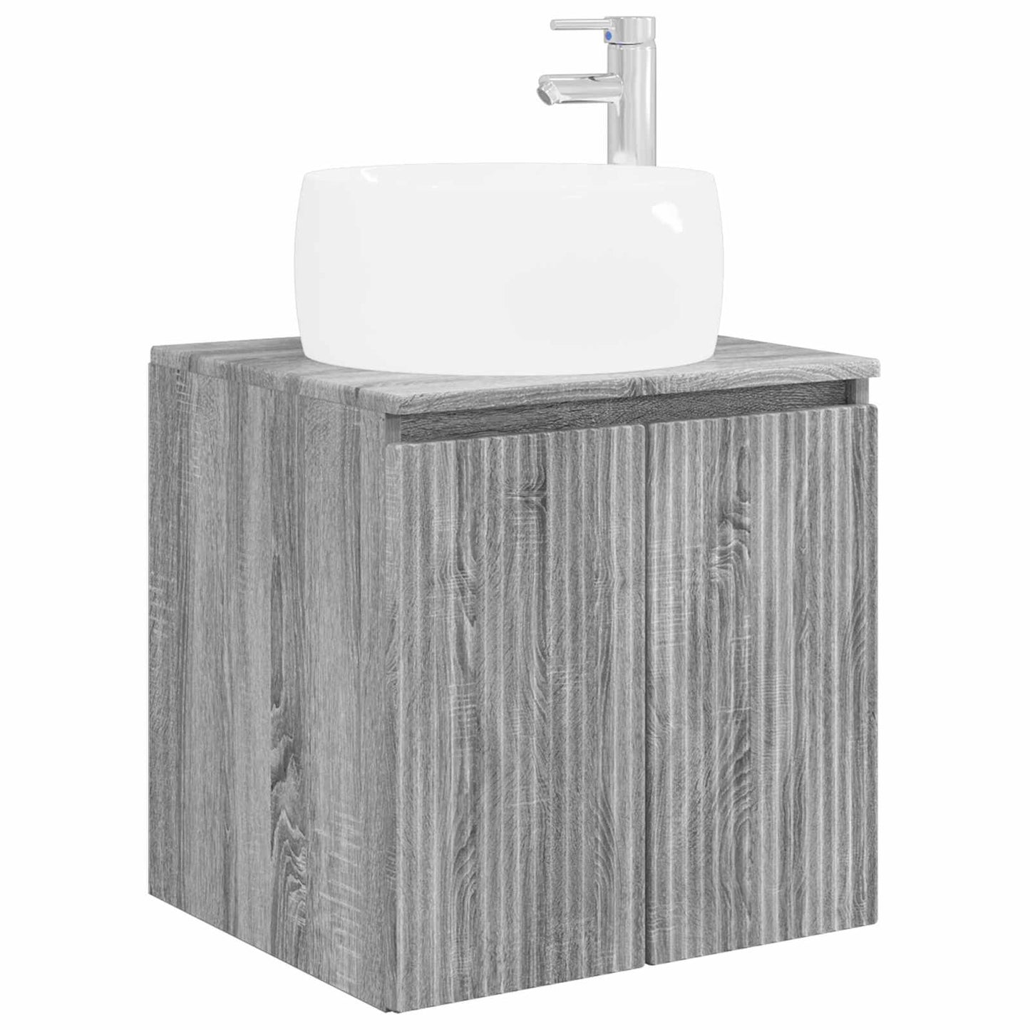 Badkamerkastenset 5 pcs Grijs Sonoma Bewerkt hout