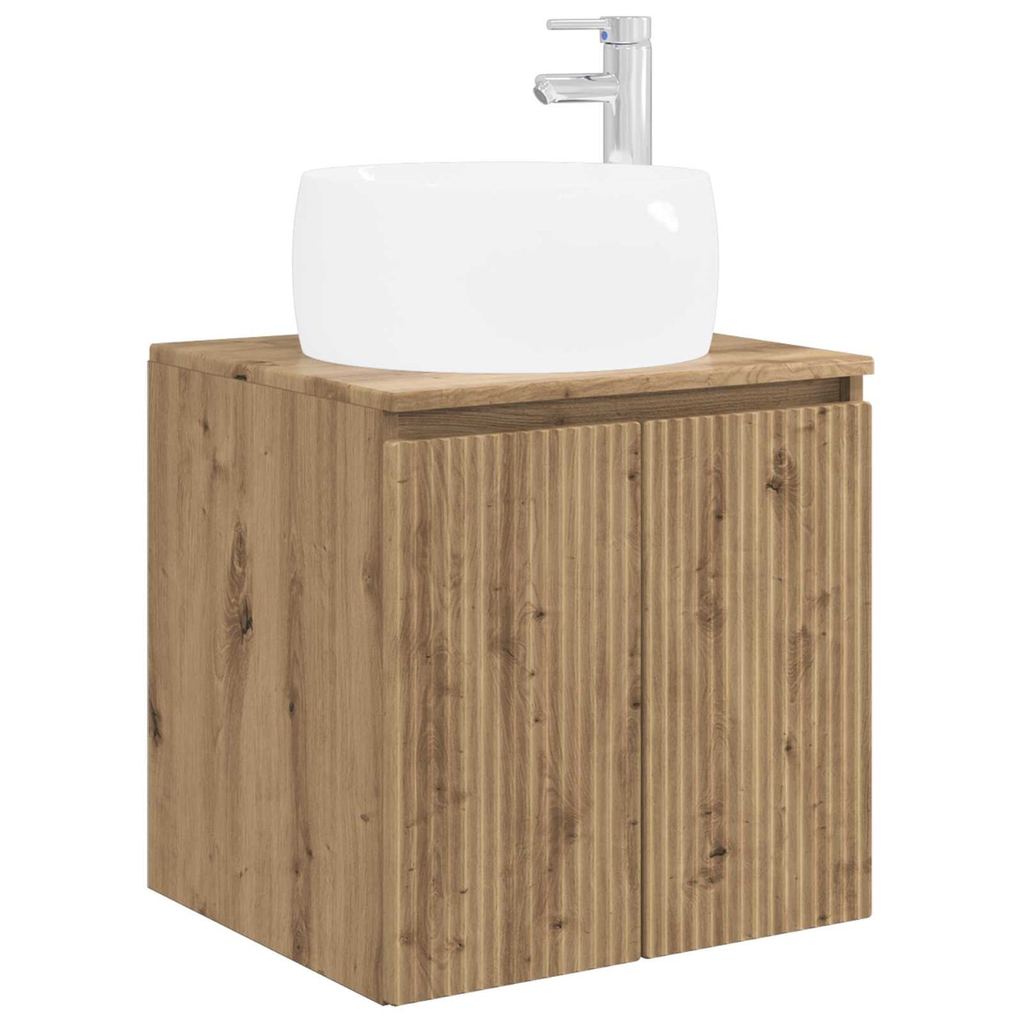 Badkamerkastenset 5 pcs Artisanaal eiken Bewerkt hout