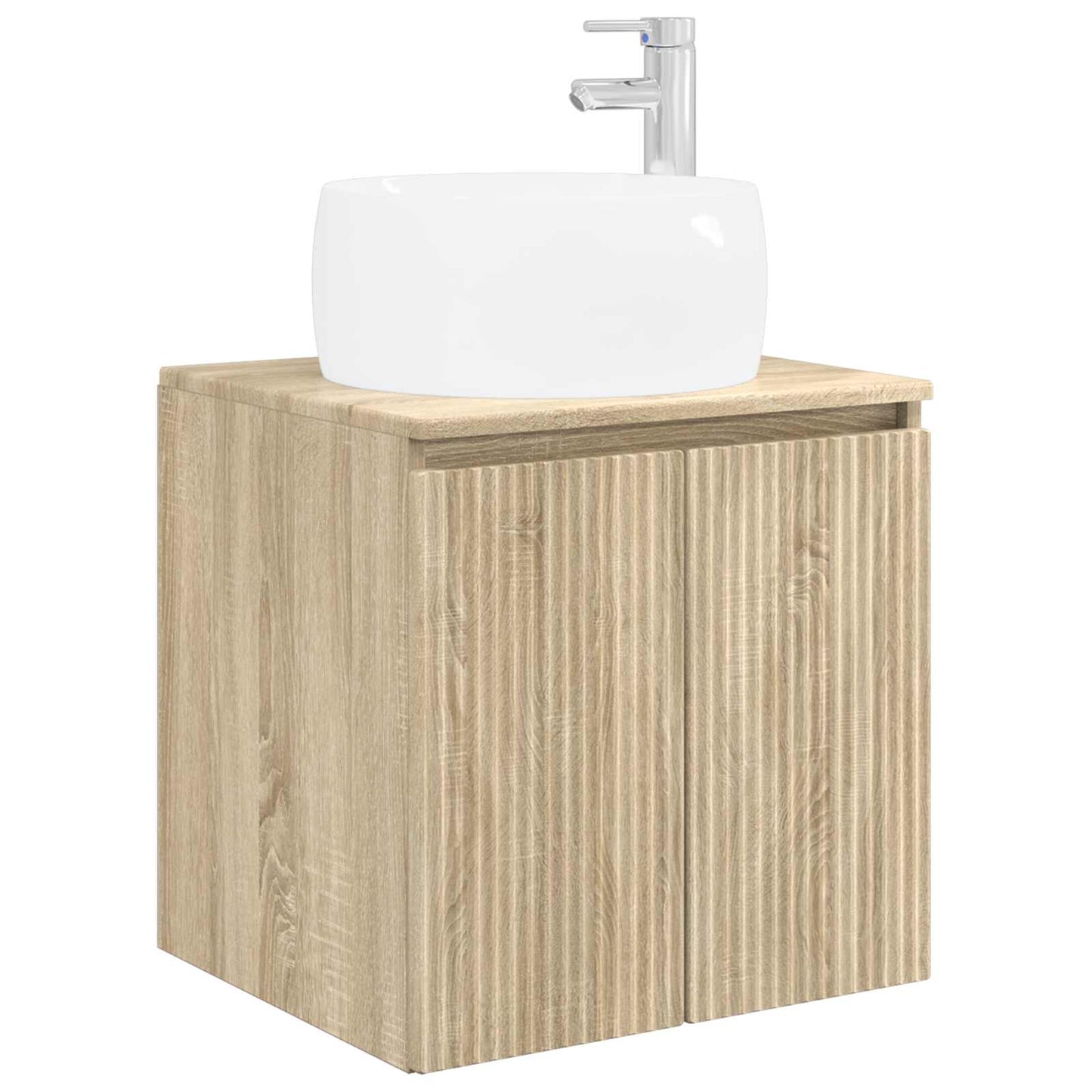 Badkamerkastenset 4 pcs Sonoma Eiken Bewerkt hout