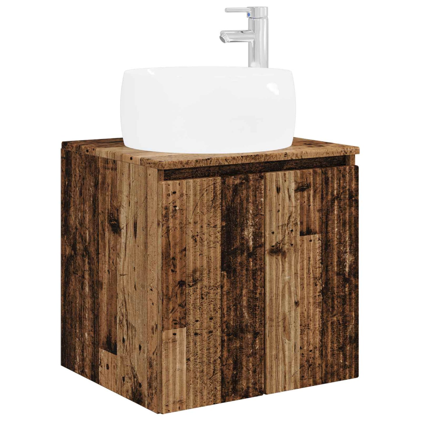 Badkamerkastenset 4 pcs Oud hout Bewerkt hout