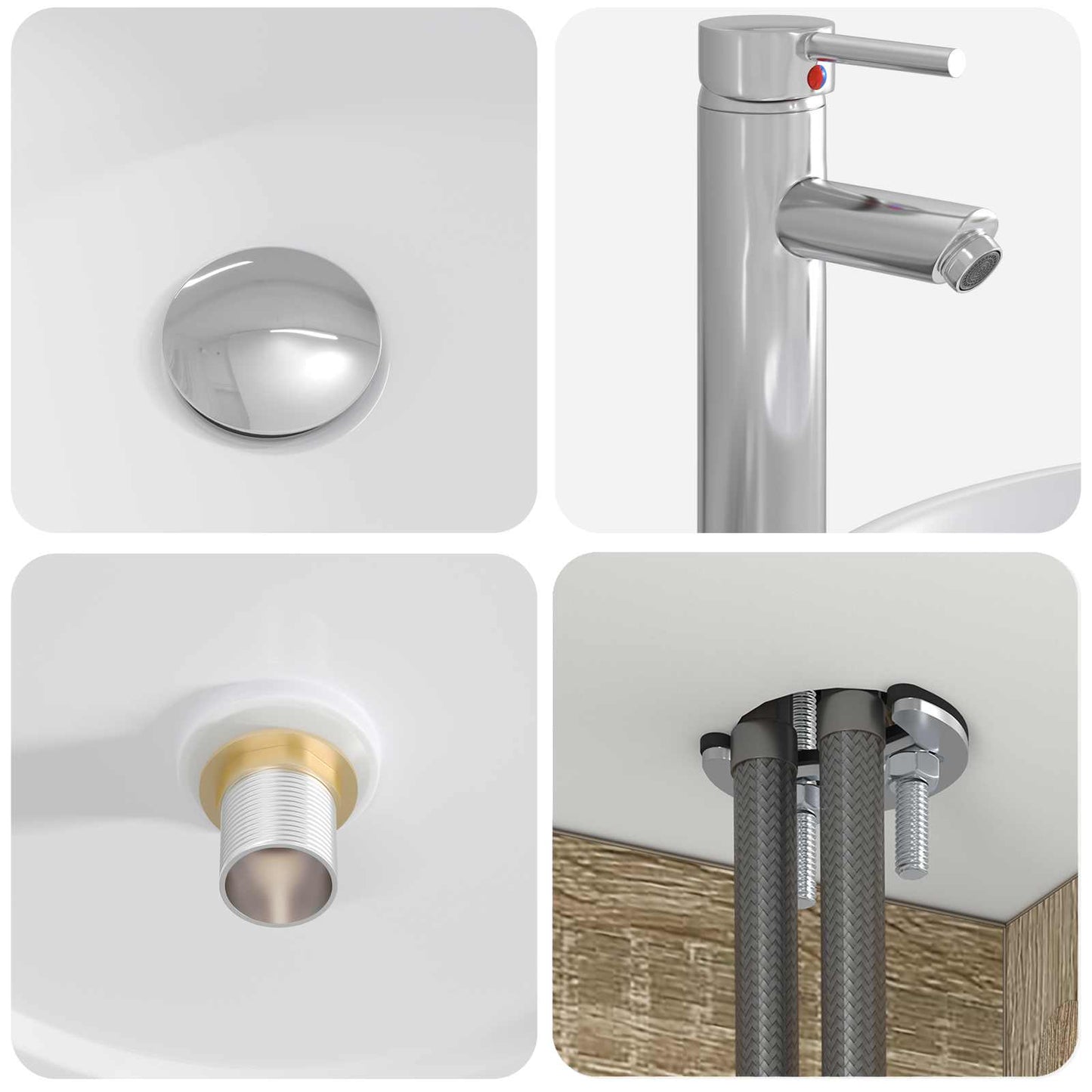 Badkamerkastenset 4 pcs Sonoma Eiken 103,5 x 15,5 x 70 cm
