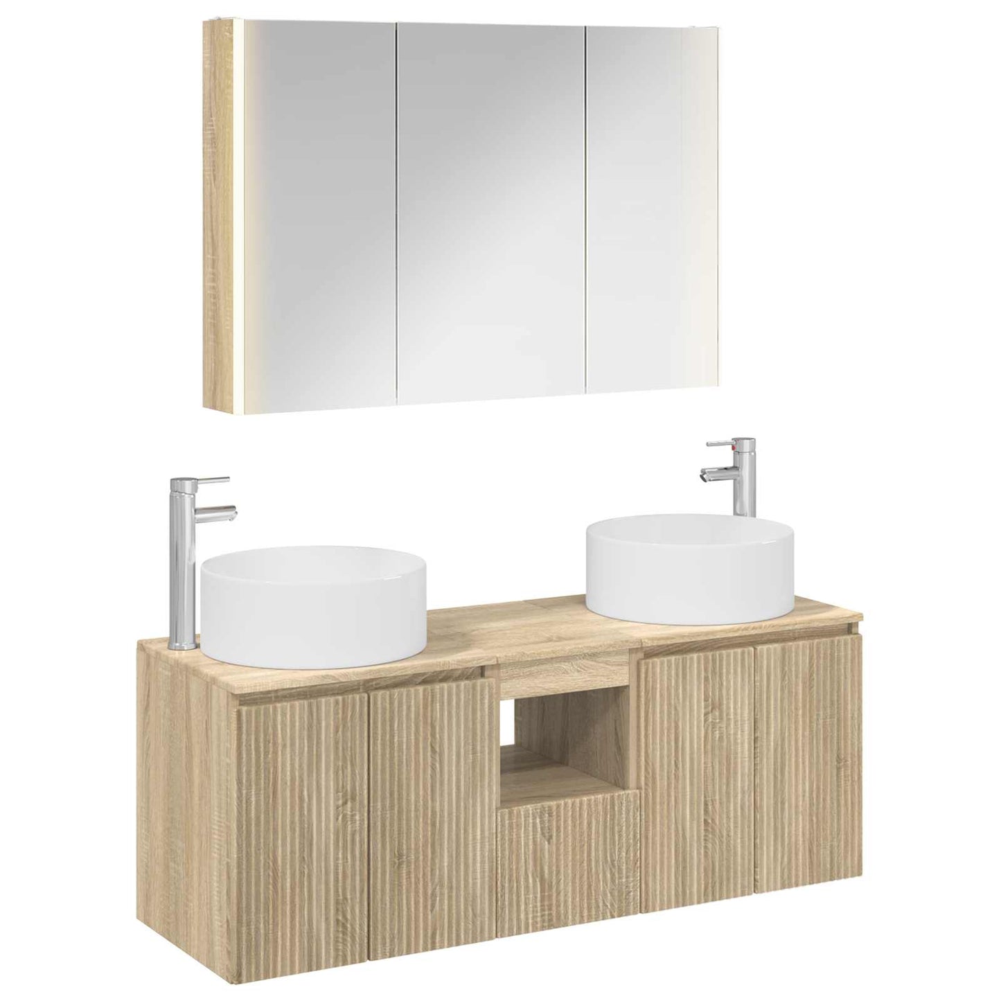 Badkamerkastenset 4 pcs Sonoma Eiken 103,5 x 15,5 x 70 cm