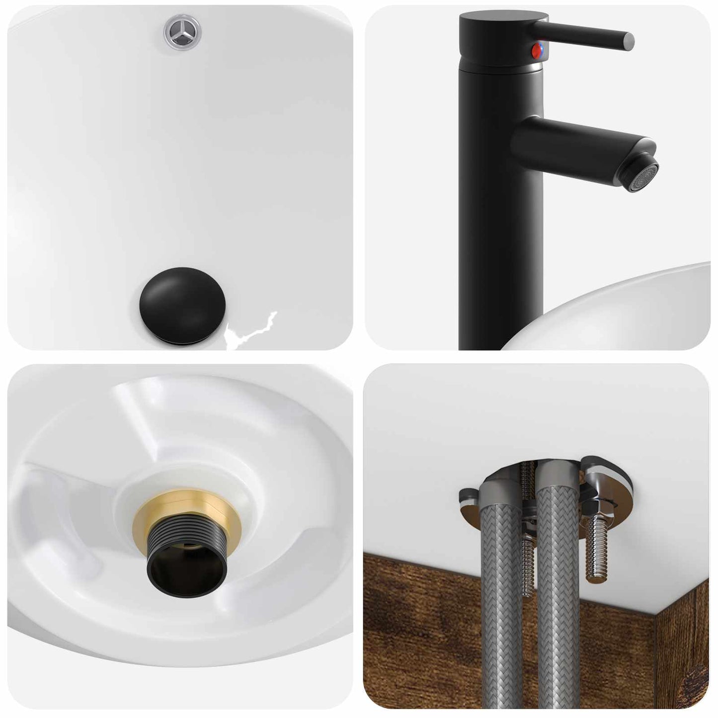 Badkamerkastenset 4 pcs Gerookt eiken 103,5 x 15,5 x 70 cm