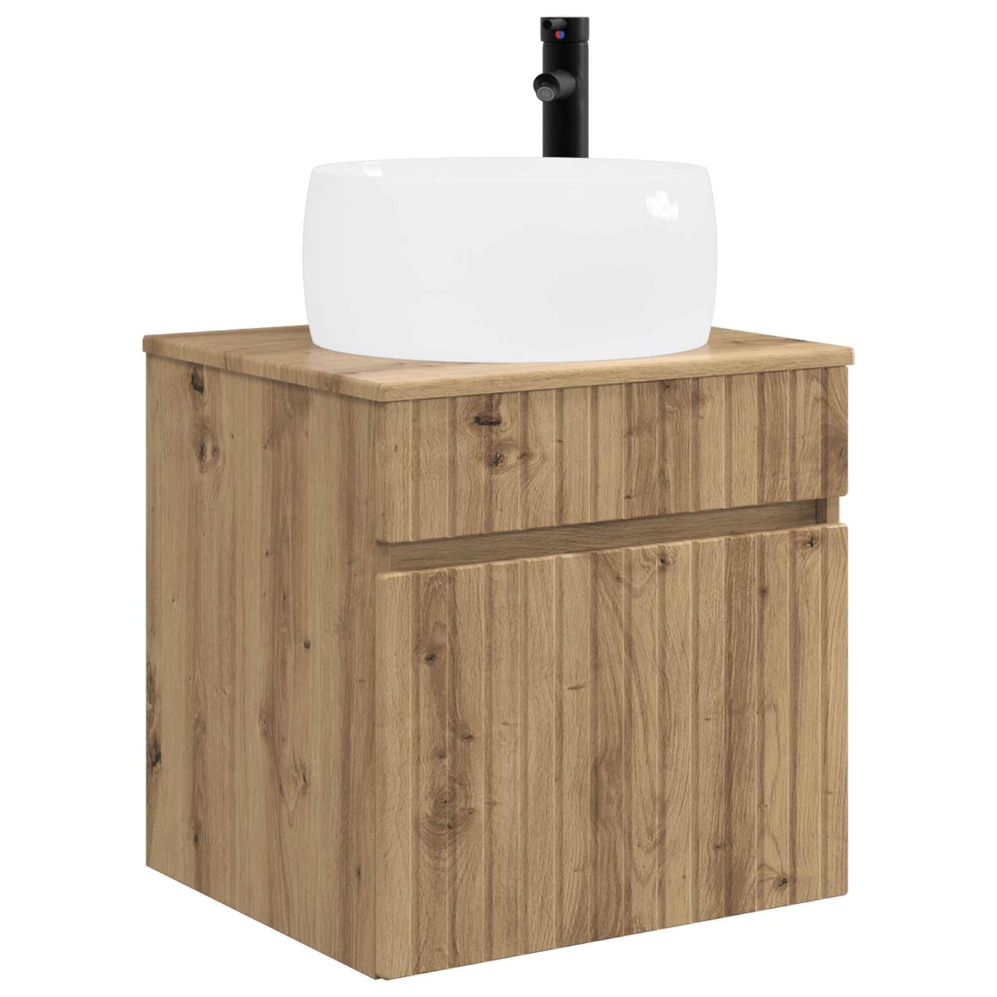 Badkamerkastenset 5 st Artisanaal eiken Bewerkt hout is nu te koop bij PeponiXL, paradijselijk wonen!