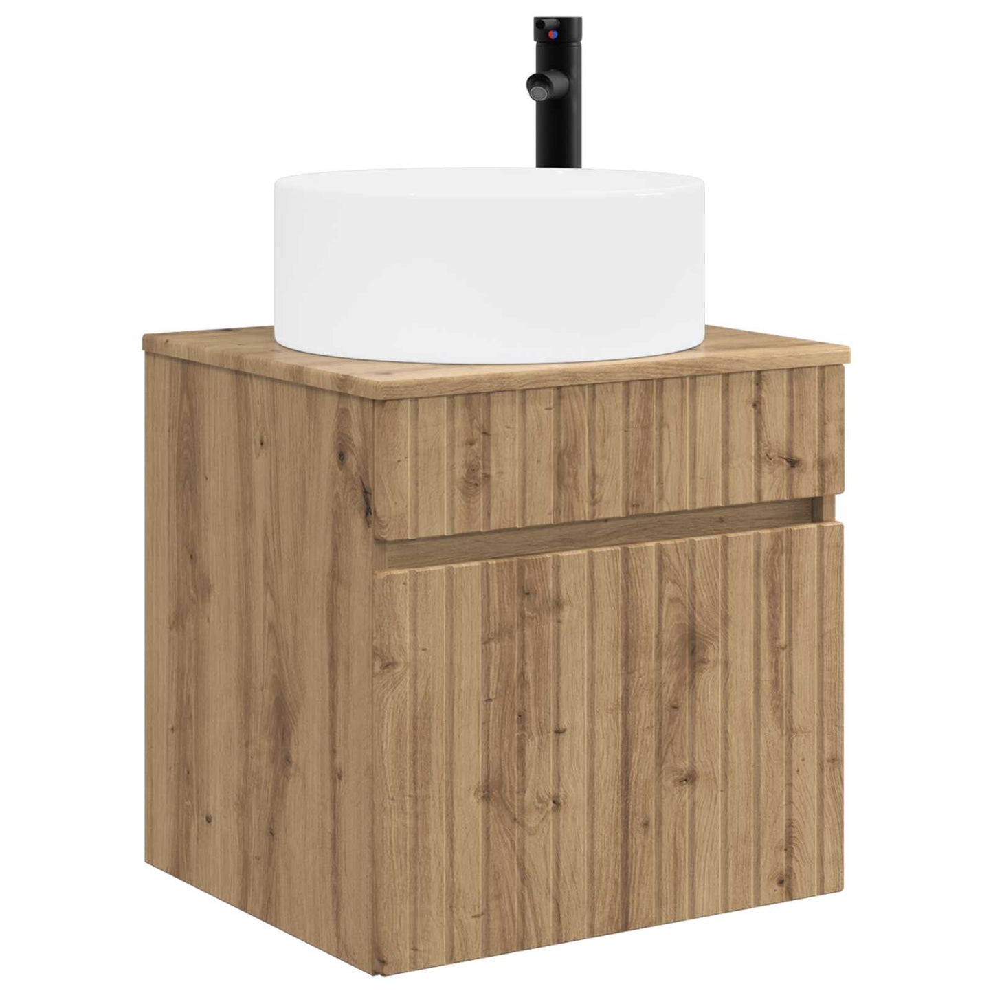 Badkamerkastenset 4 pcs Artisanaal eiken Bewerkt hout